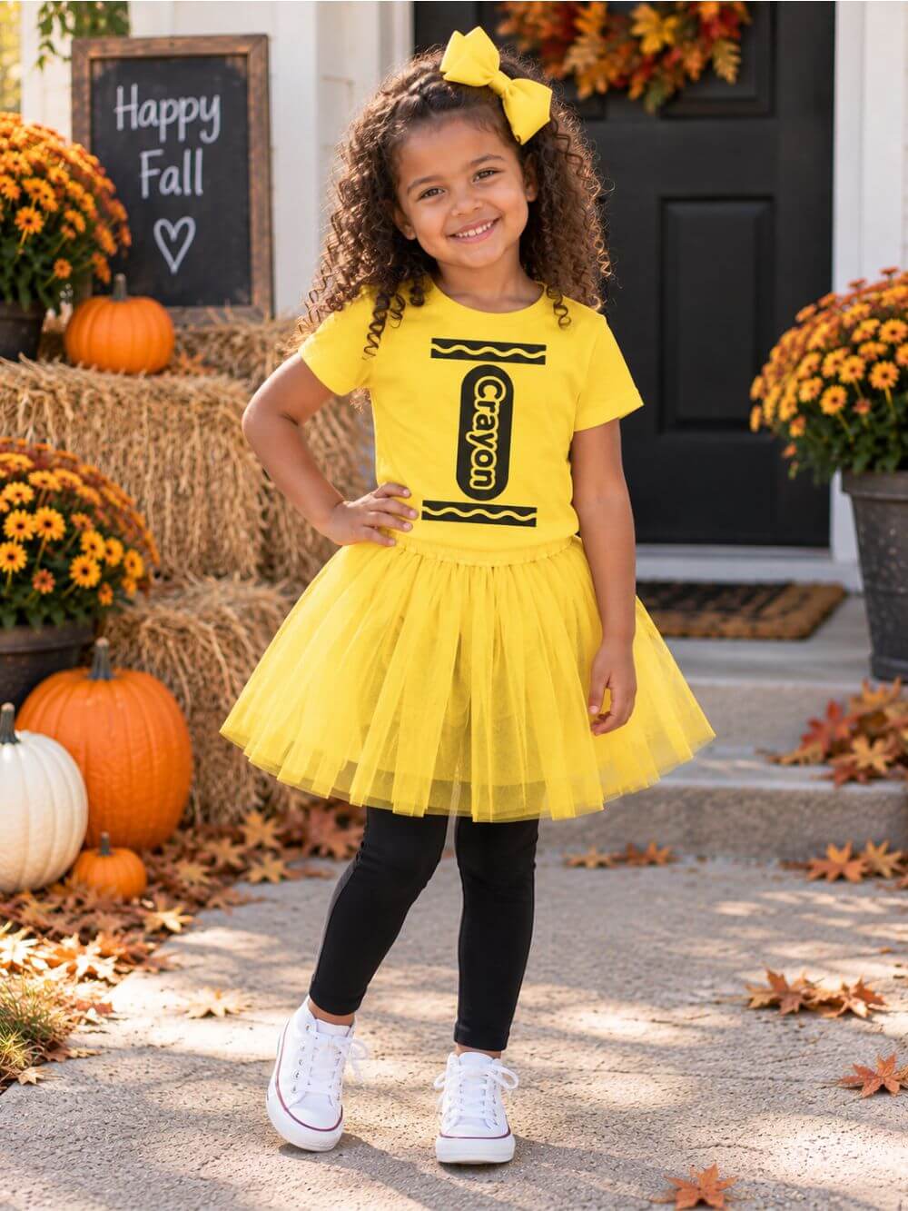 Kids' Crayon Costume Tee Retro Crayon Graphic T-Shirt