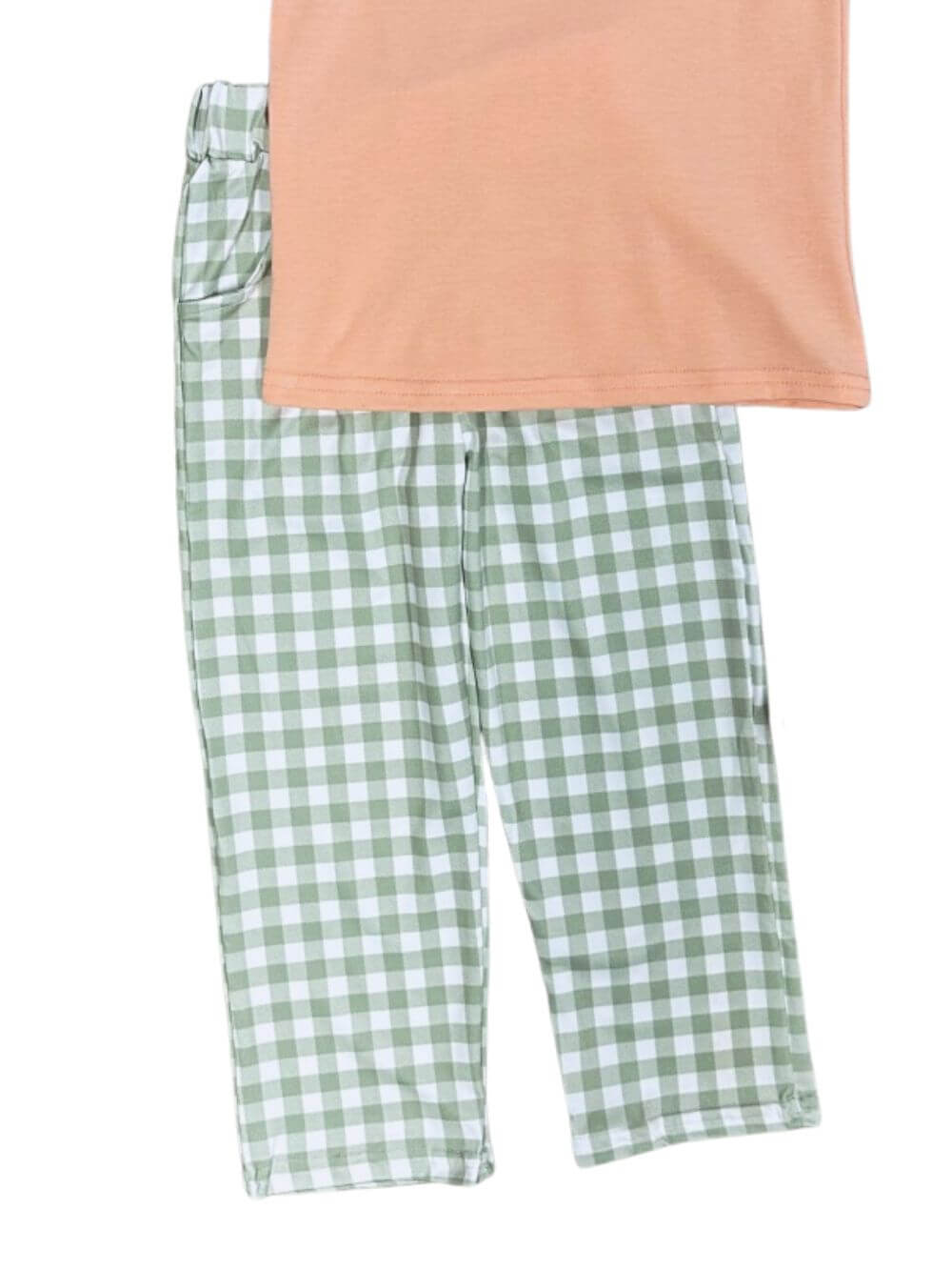 Cutest Pumpkin in the Patch Boys Gingham Pants Outfit - Sydney So Sweet