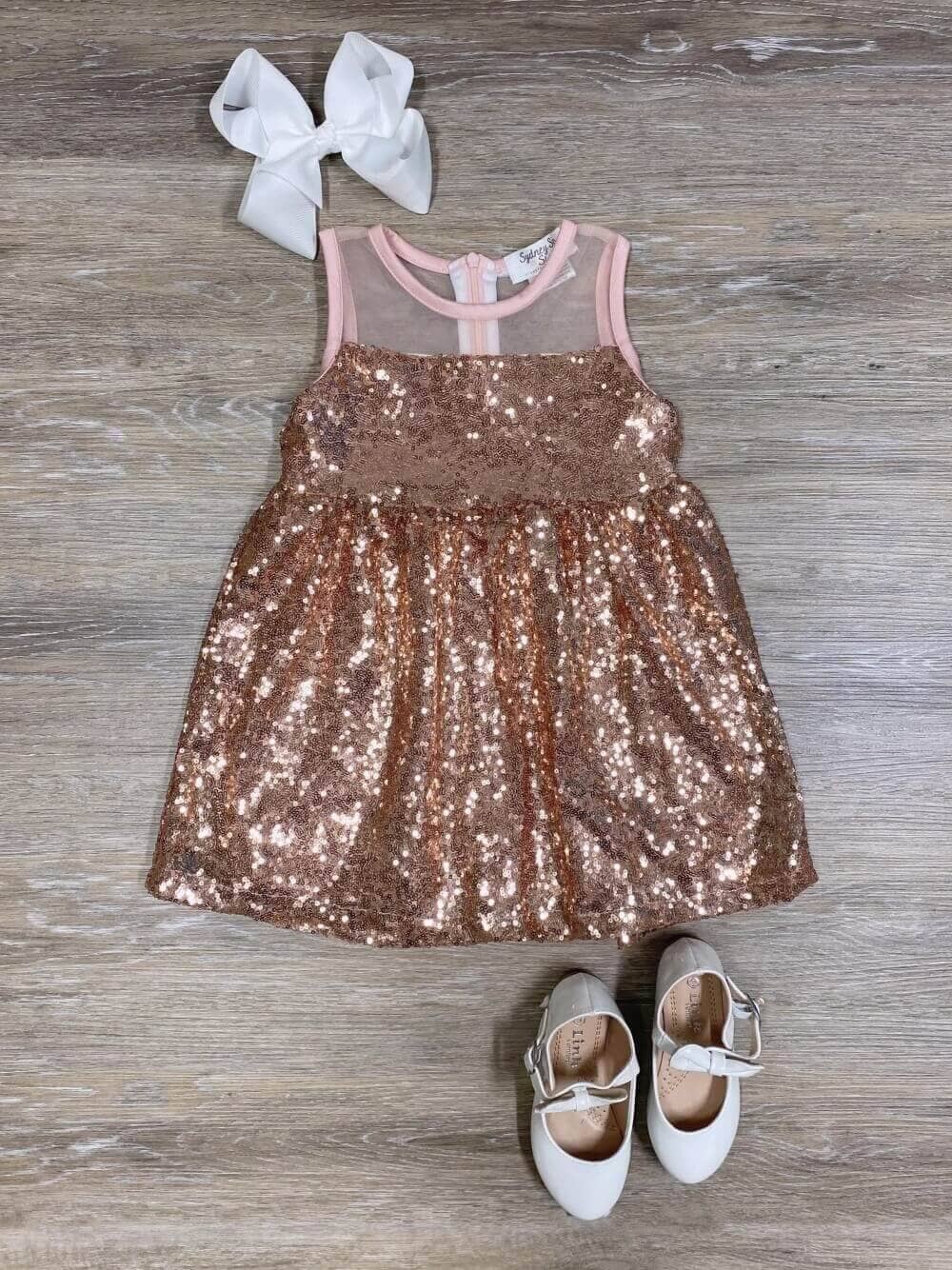 Dance Dance Dance Girls Rose Gold Special Occasion Dress - Sydney So Sweet