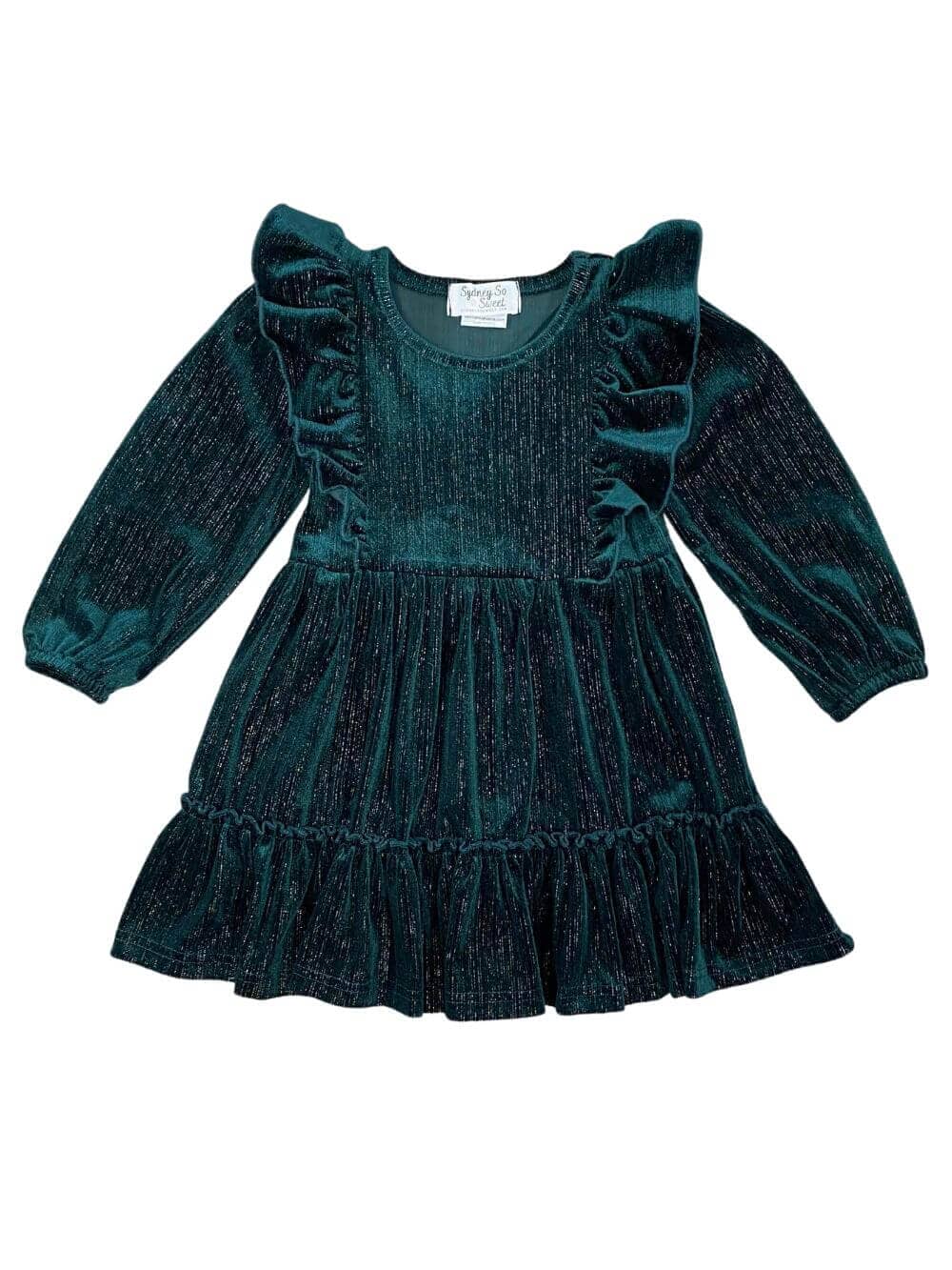 Girls green velvet dress shops