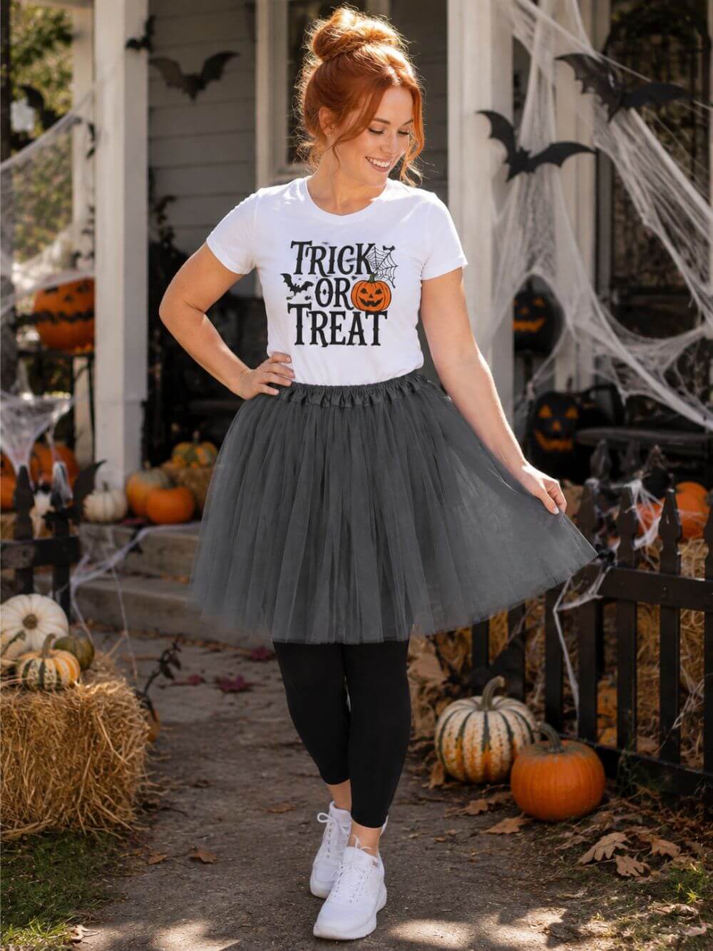 Dark Gray Tutu Skirt for Women – 3-Layer Tulle Ballet Skirt for Costume, Dress-Up, Dance, & Cosplay