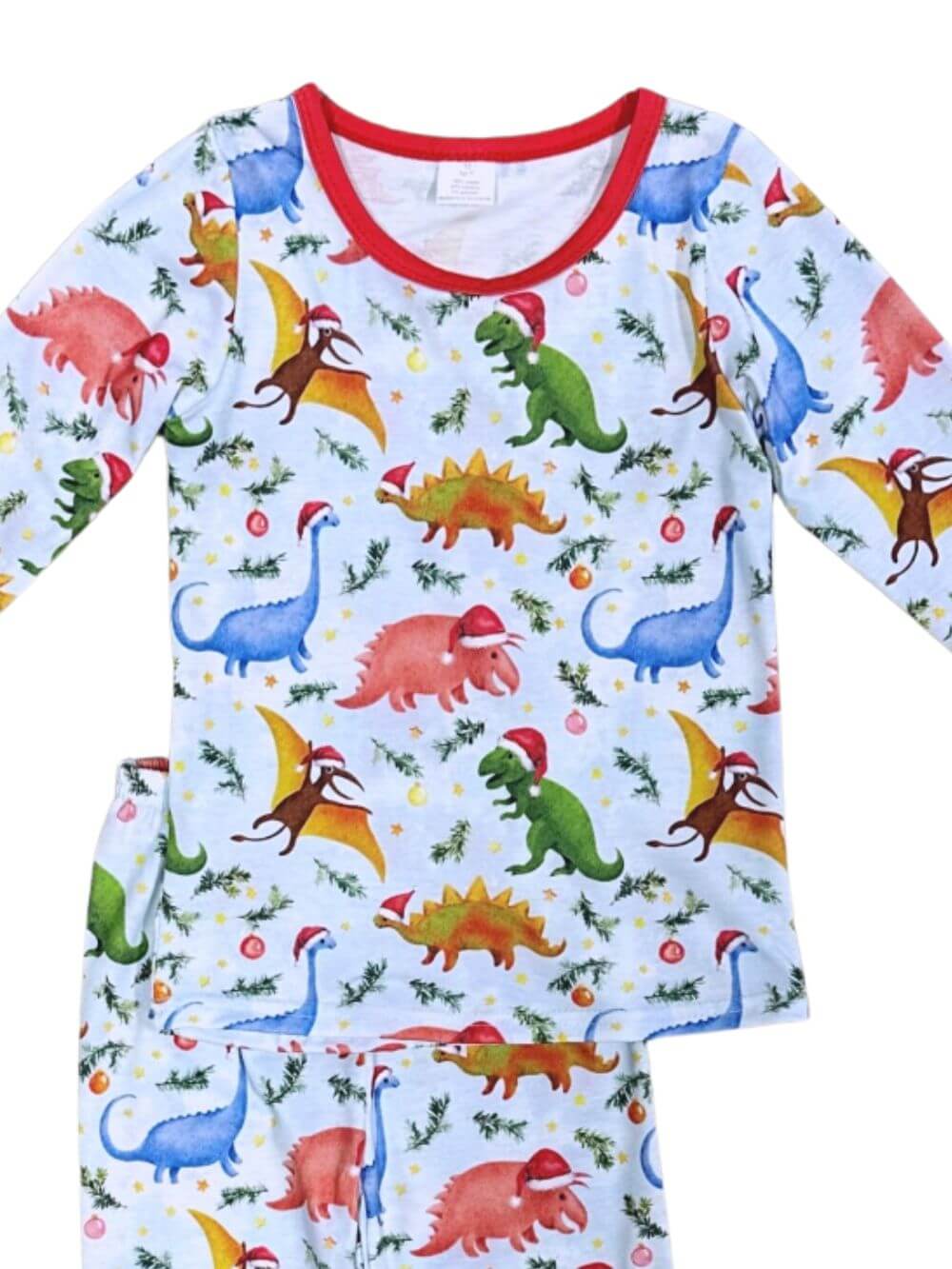 Dino Merry Christmas Holiday Pajamas - Sydney So Sweet
