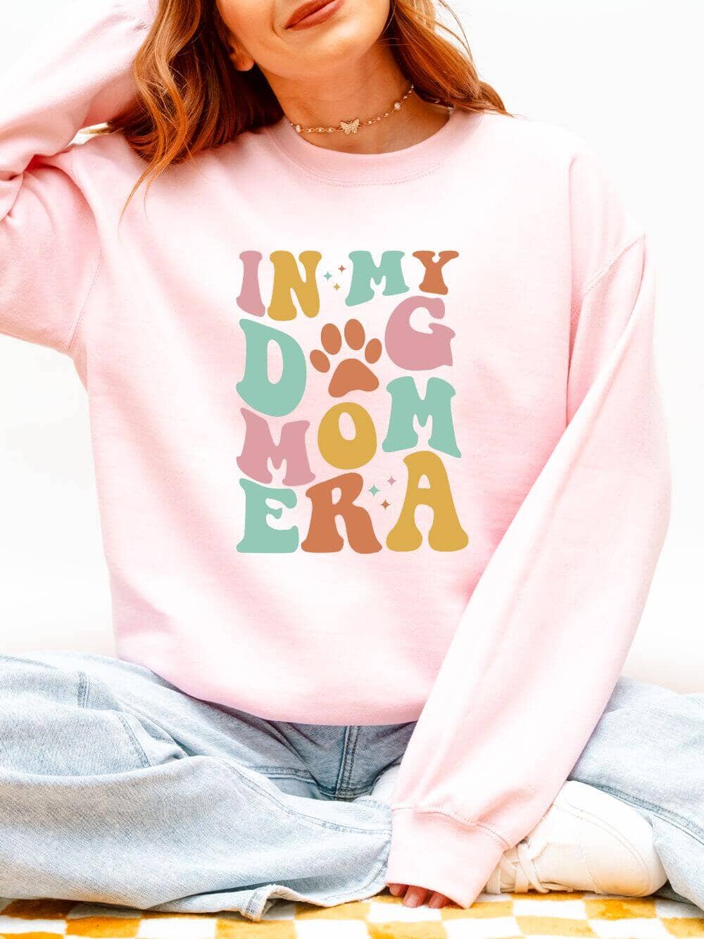 In My Dog Mom Era Heavy Blend Crewneck Graphic Sweatshirt - Sydney So Sweet