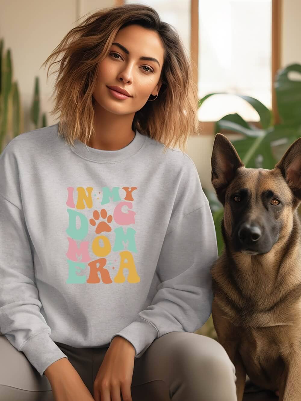 In My Dog Mom Era Heavy Blend Crewneck Graphic Sweatshirt - Sydney So Sweet