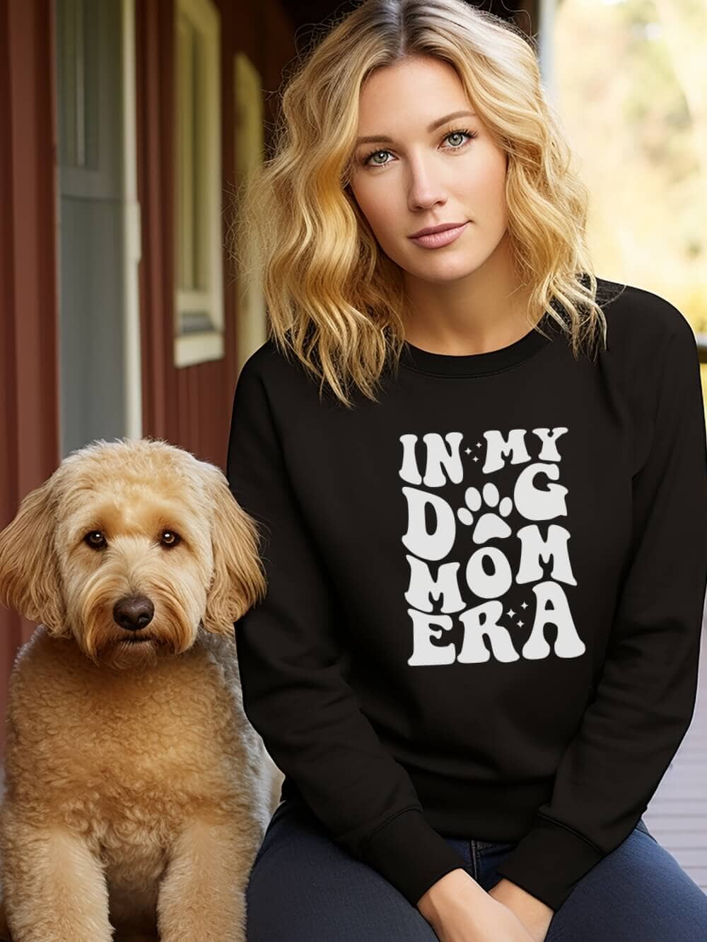 In My Dog Mom Era Heavy Blend Crewneck Graphic Sweatshirt - Sydney So Sweet