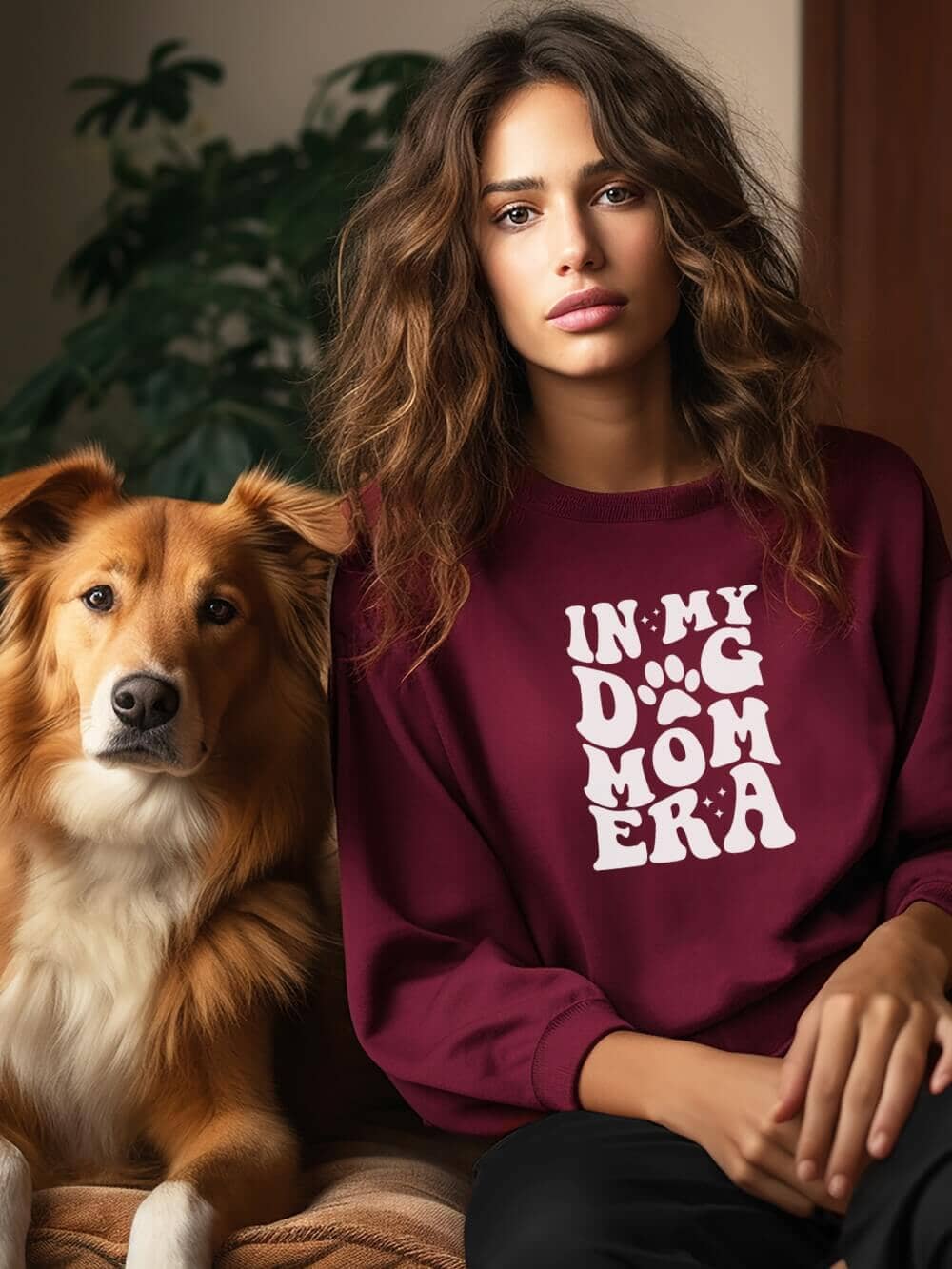 In My Dog Mom Era Heavy Blend Crewneck Graphic Sweatshirt - Sydney So Sweet