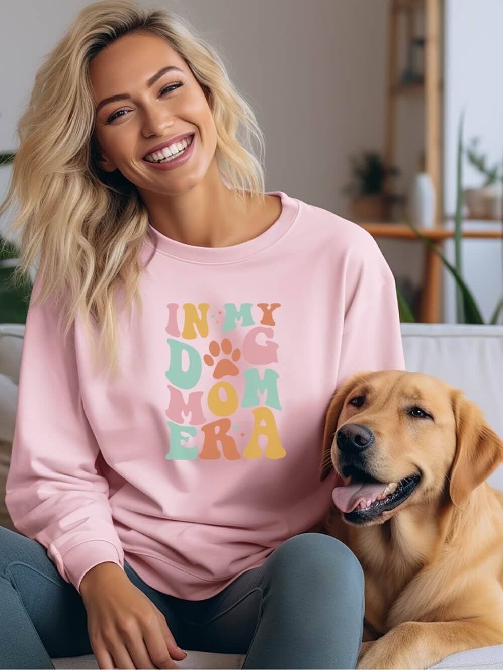 In My Dog Mom Era Heavy Blend Crewneck Graphic Sweatshirt - Sydney So Sweet