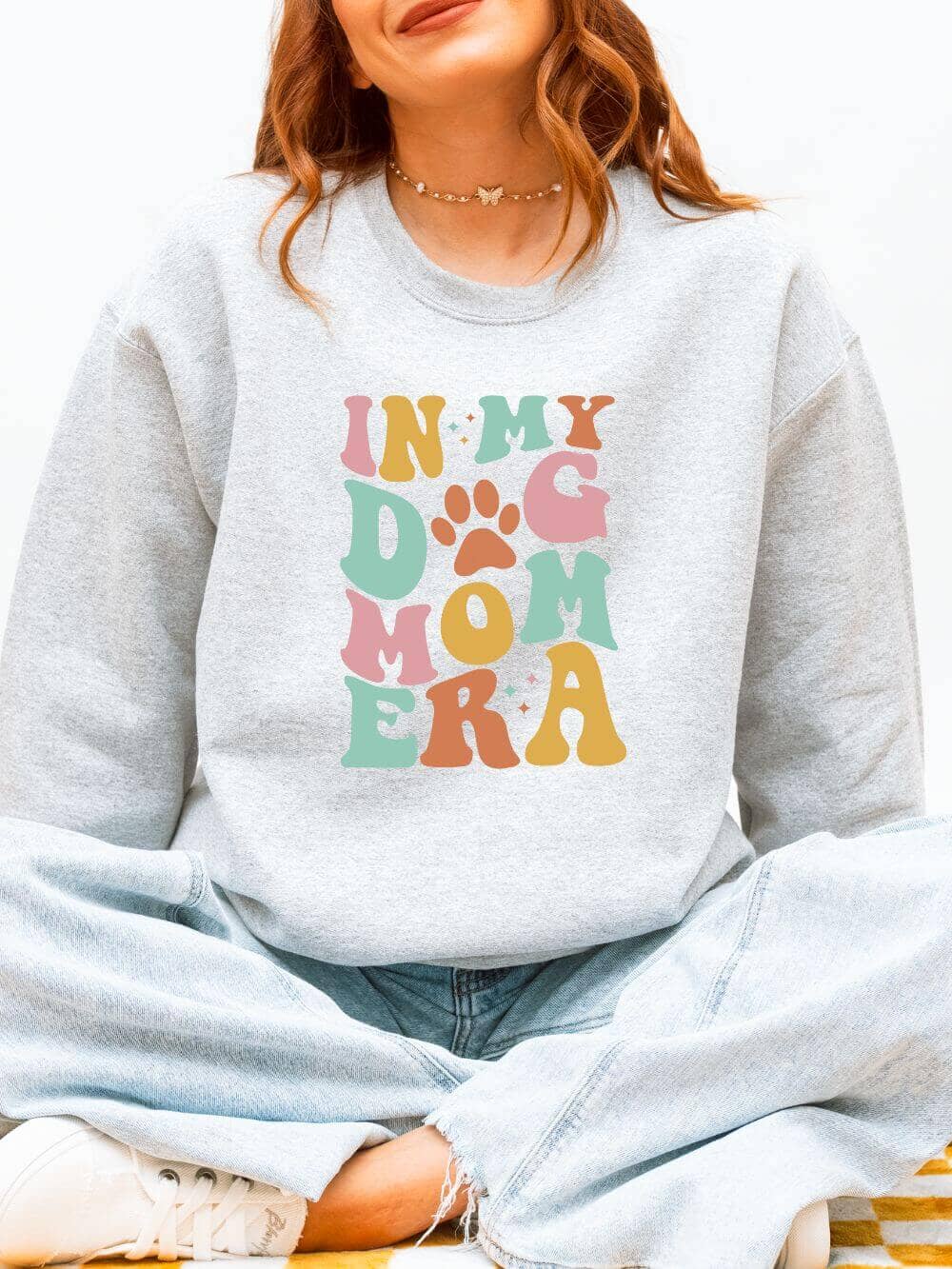 In My Dog Mom Era Heavy Blend Crewneck Graphic Sweatshirt - Sydney So Sweet