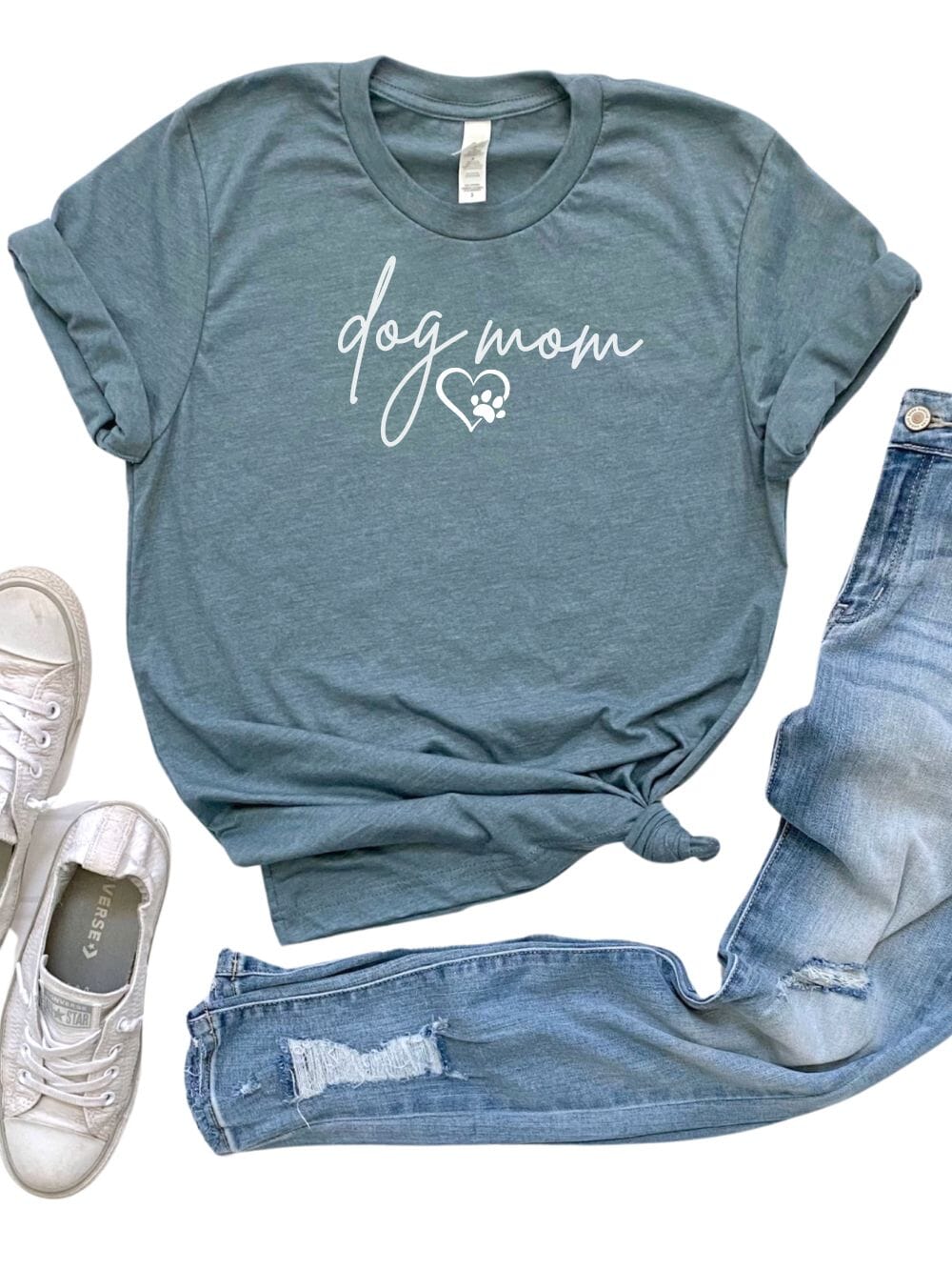 Dog Mom Women's Jersey Short Sleeve Graphic Tee - 12 Colors - Sydney So Sweet