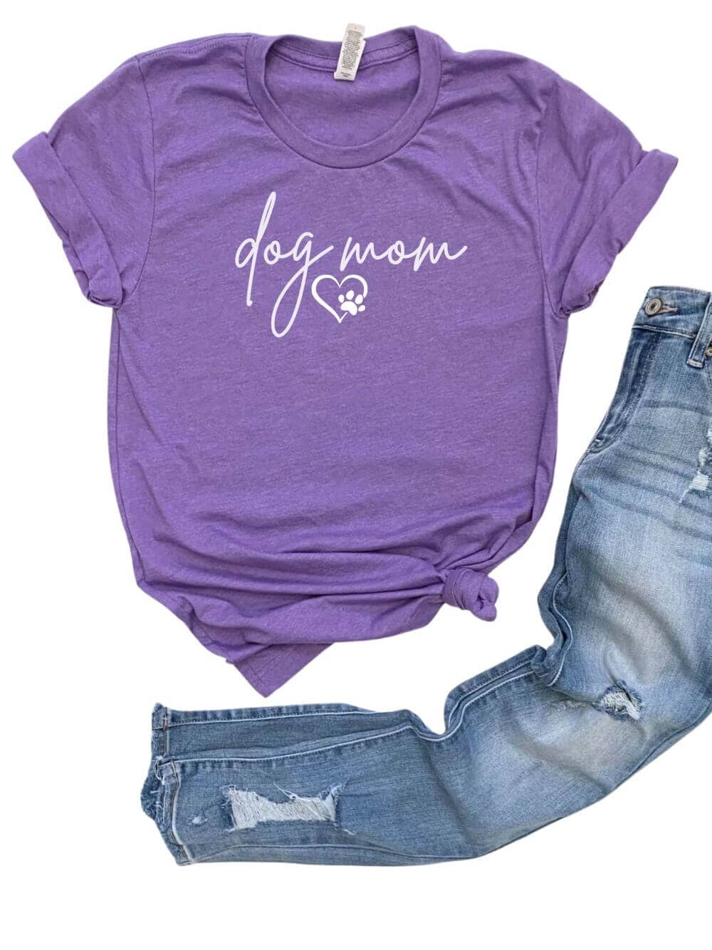 Dog Mom Women's Jersey Short Sleeve Graphic Tee - 12 Colors - Sydney So Sweet