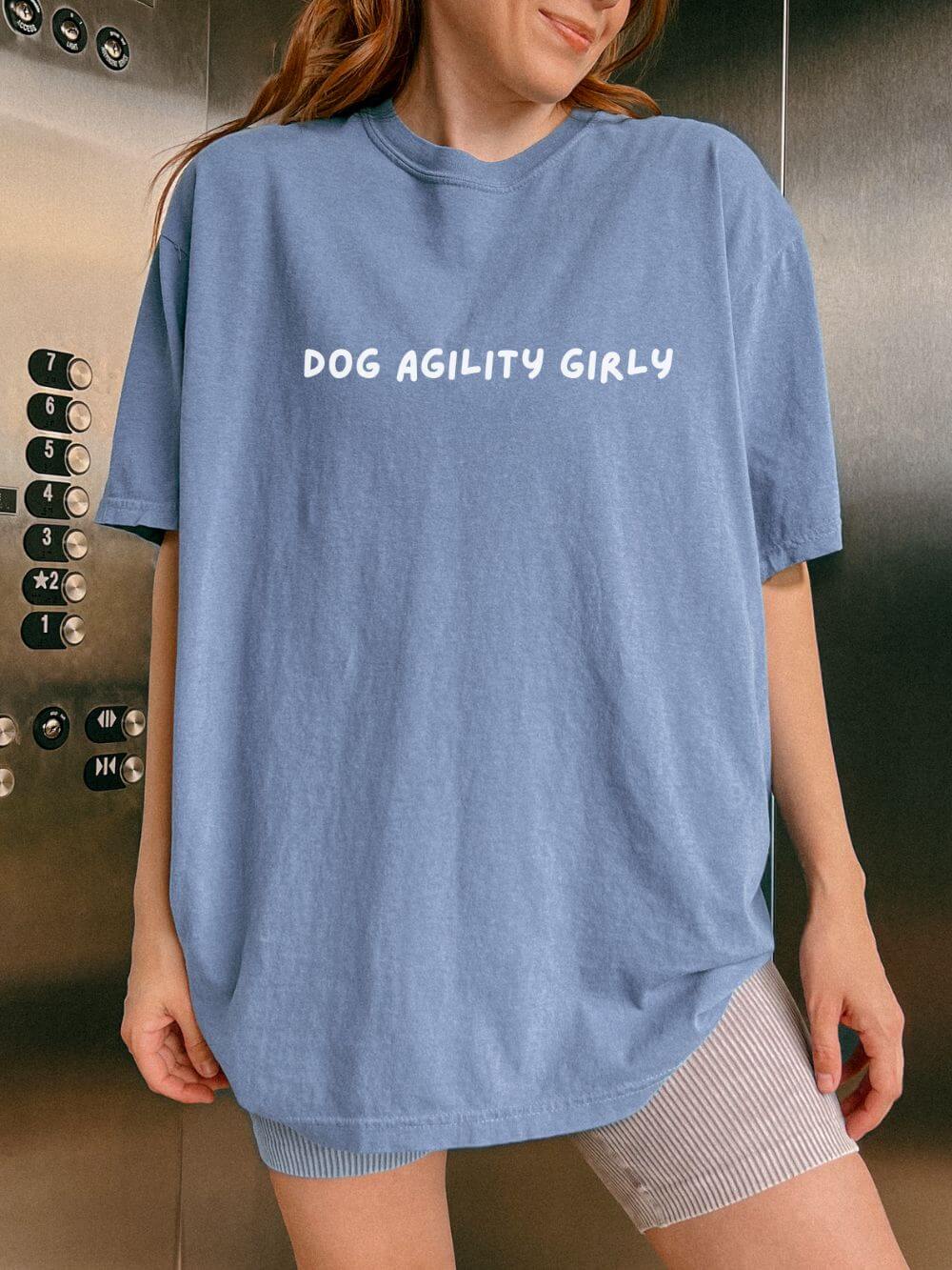 Dog Agility Girly Pet Lovers Dog Sports Graphic T-Shirt Unisex Short Sleeve Tee