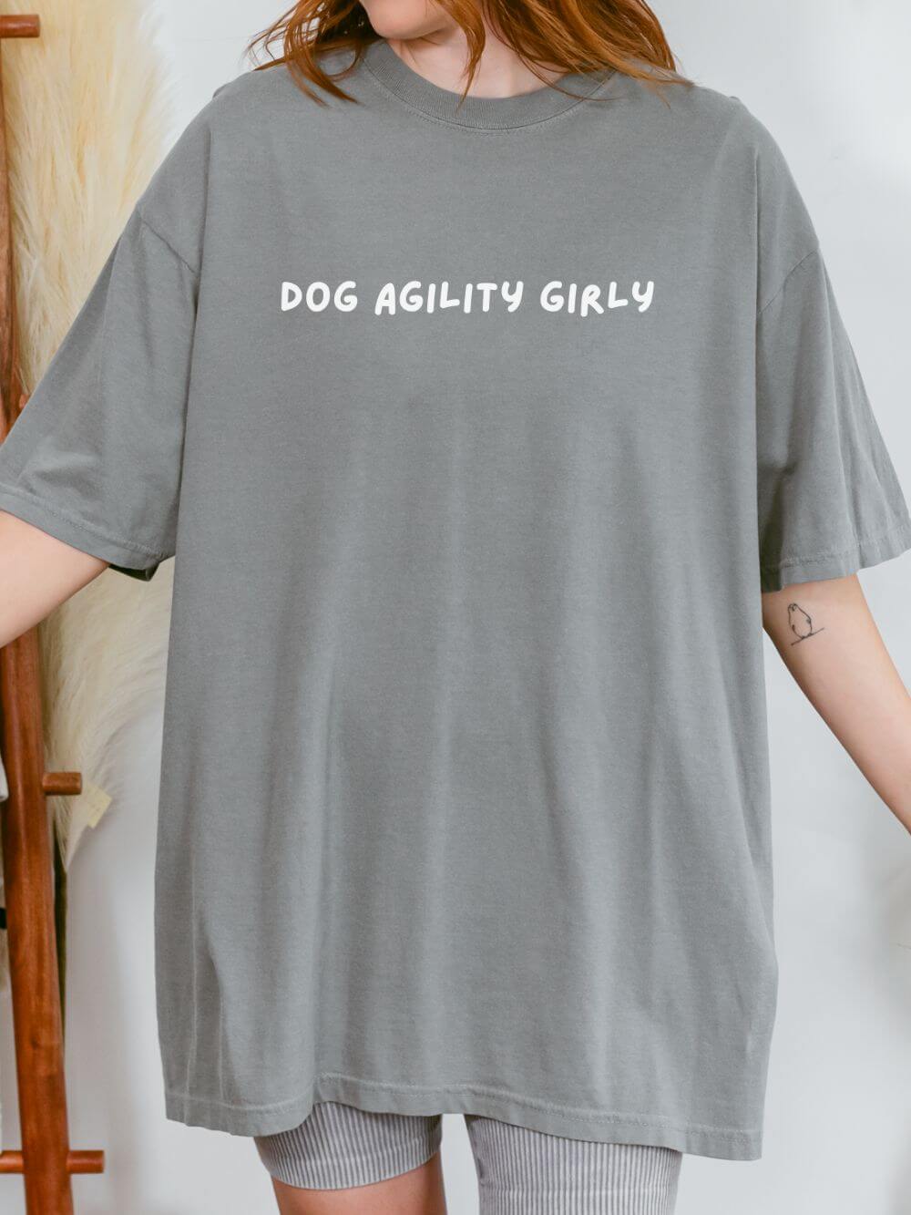 Dog Agility Girly Pet Lovers Dog Sports Graphic T-Shirt Unisex Short Sleeve Tee