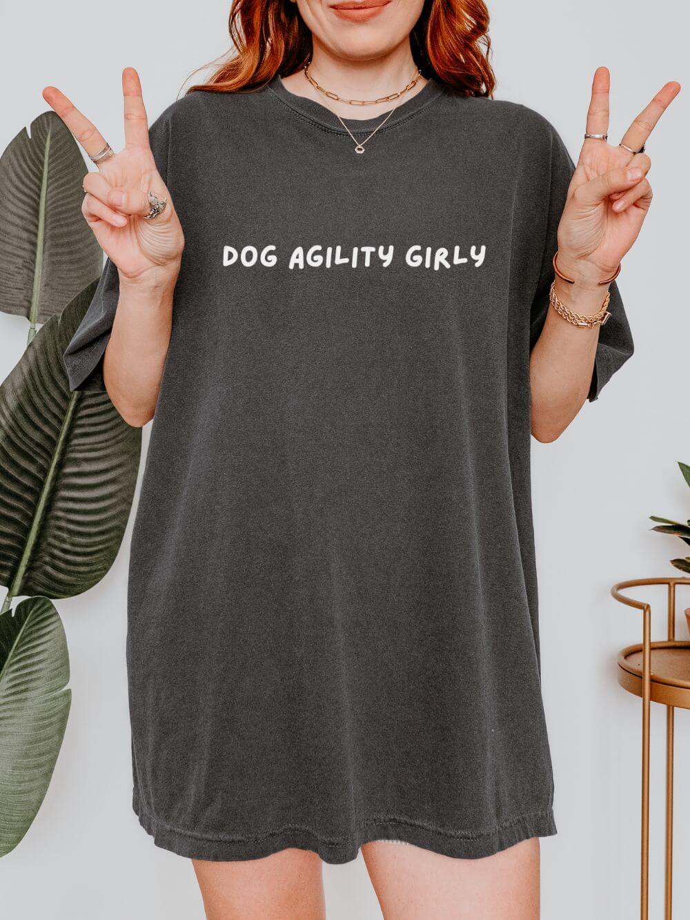 Dog Agility Girly Pet Lovers Dog Sports Graphic T-Shirt Unisex Short Sleeve Tee