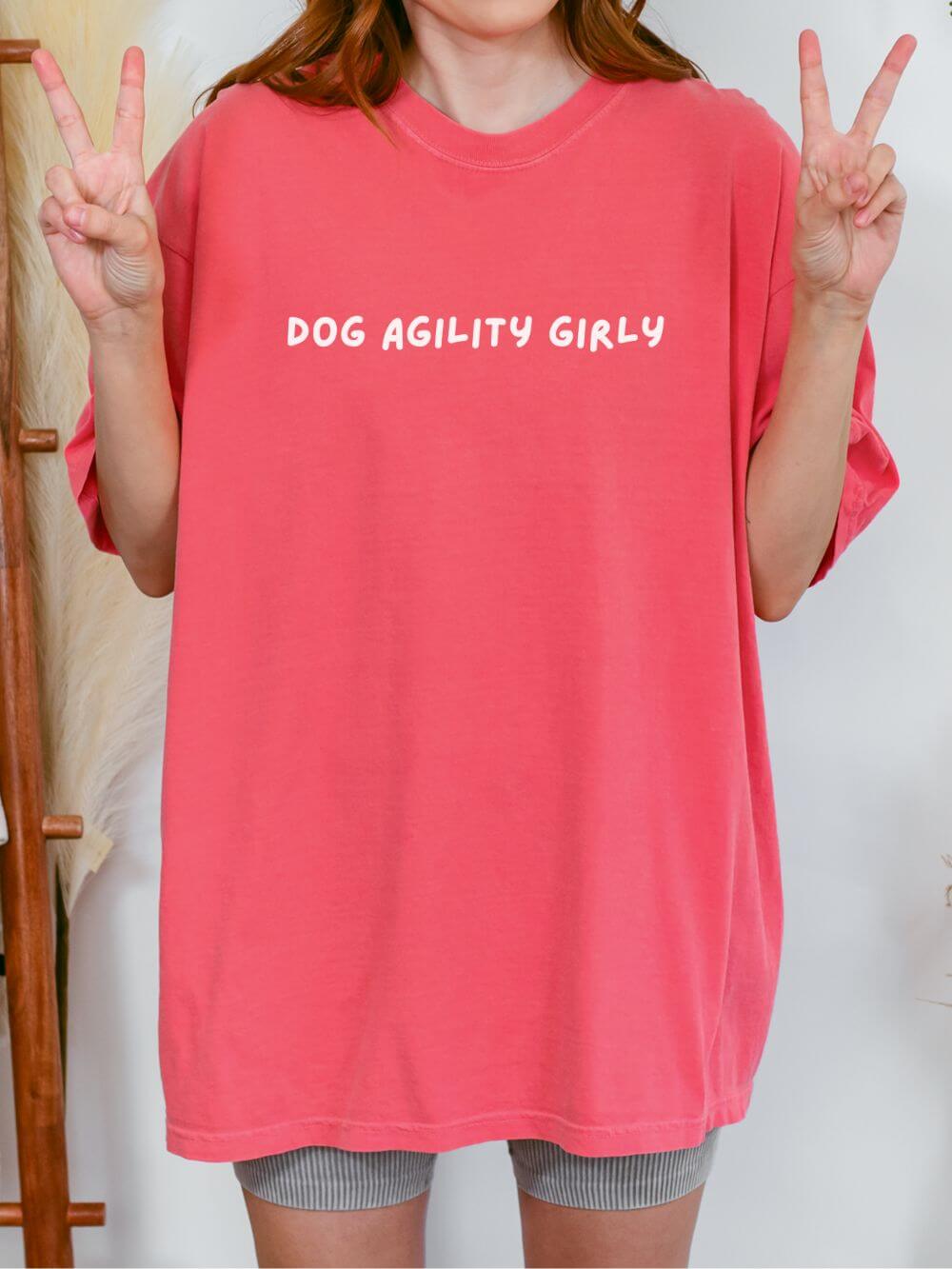 Dog Agility Girly Pet Lovers Dog Sports Graphic T-Shirt Unisex Short Sleeve Tee