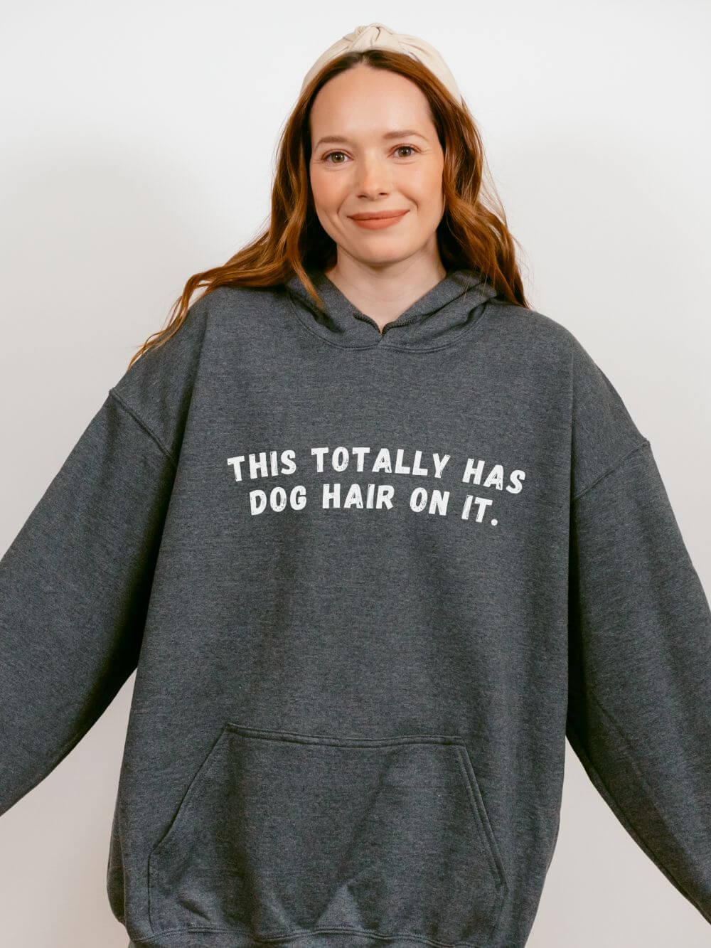 This Totally Has Dog Hair On It Cozy Pet Lover Pullover Hoodie Hooded Sweatshirt - Sydney So Sweet