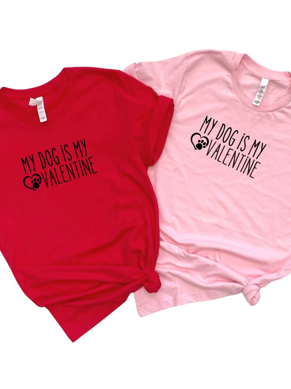 My Dog is My Valentine Jersey Short Sleeve Women's Valentine's Day Tee - Sydney So Sweet