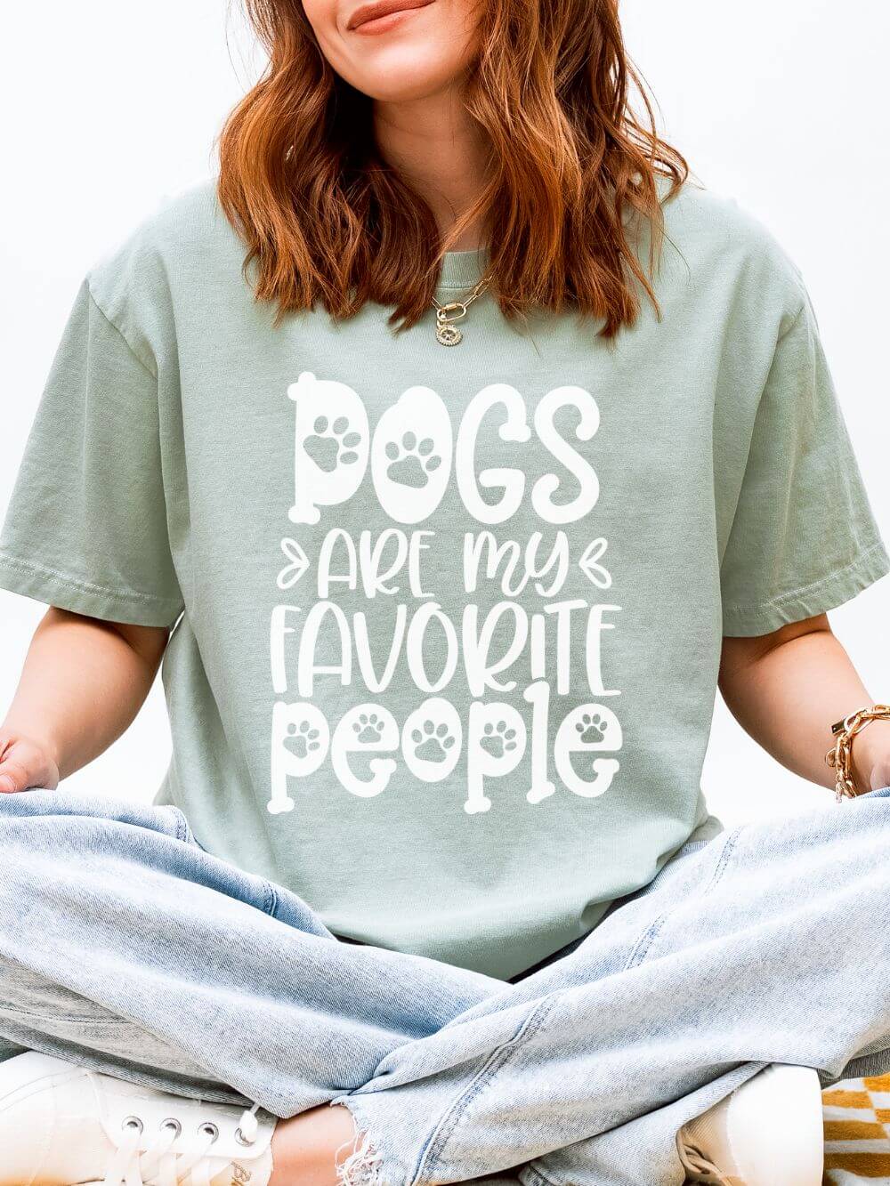 Dogs Are My Favorite People T-Shirt Dog Lover Graphic Tee
