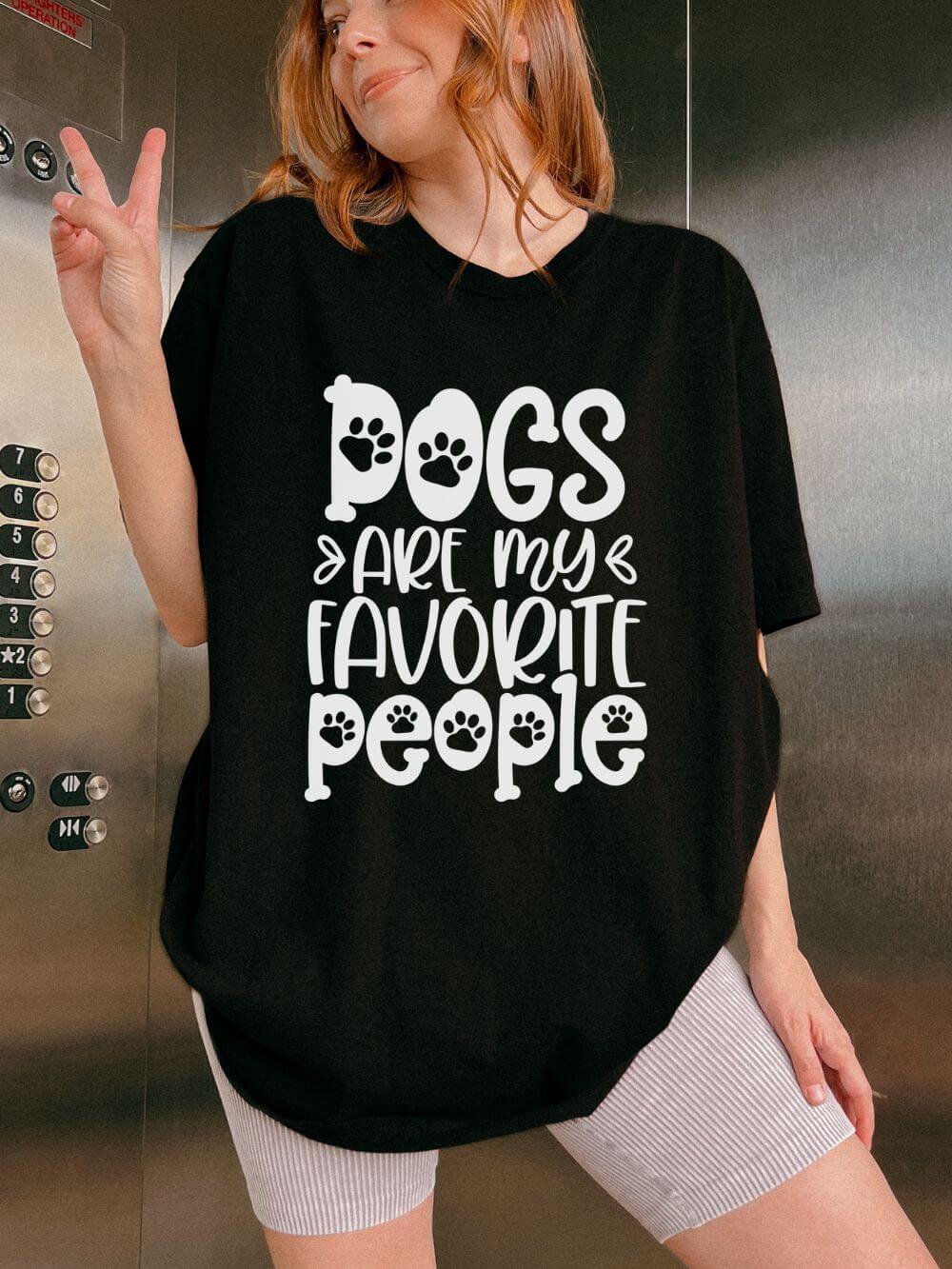 Dogs Are My Favorite People T-Shirt Dog Lover Graphic Tee