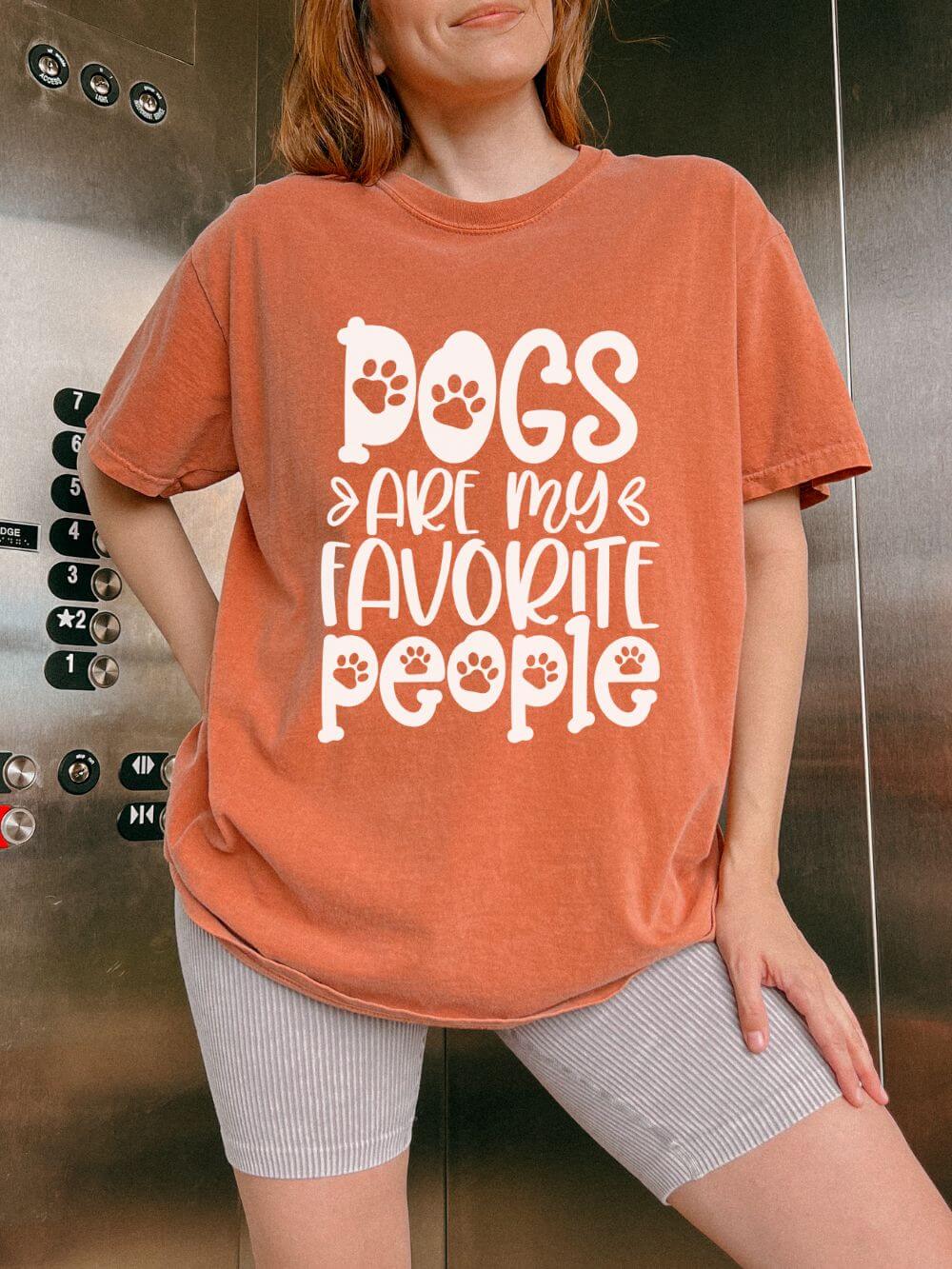 Dogs Are My Favorite People T-Shirt Dog Lover Graphic Tee