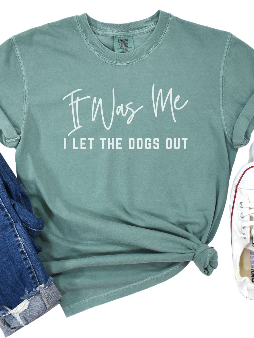 It Was Me I Let The Dogs Out Funny Unisex Short Sleeve Graphic T-Shirt - Sydney So Sweet
