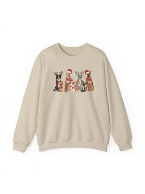 Dogs of Christmas Heavy Blend Unisex Crewneck Graphic Sweatshirt - Sydney So Sweet