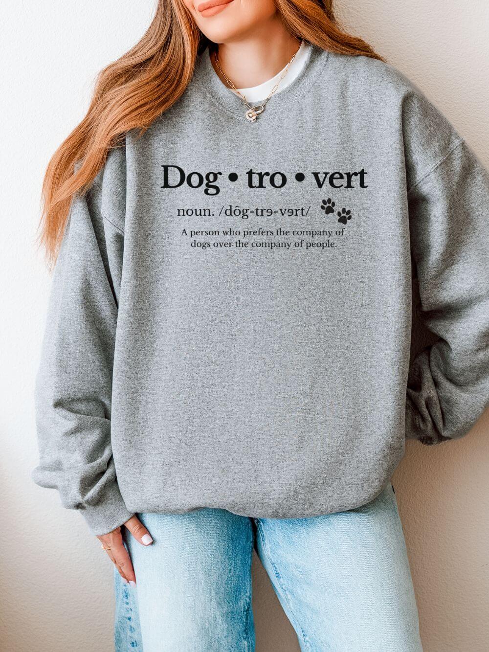 Dog-tro-vert Dog Lover Unisex Heavy Blend Cozy Crewneck Sweatshirt - Sydney So Sweet