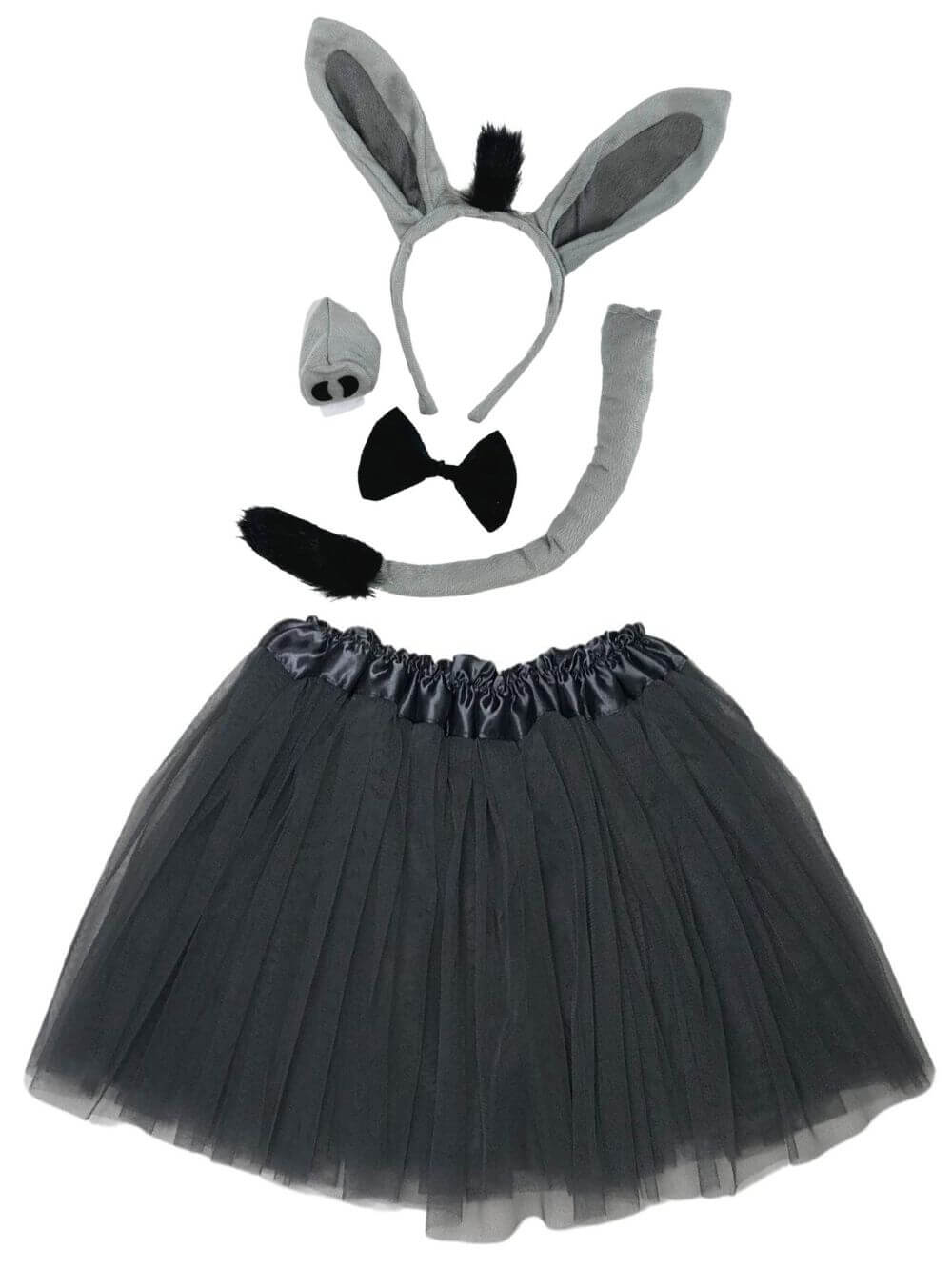 Gray Donkey Costume - Complete Kids Costume Set with Tutu and Accessories - Sydney So Sweet