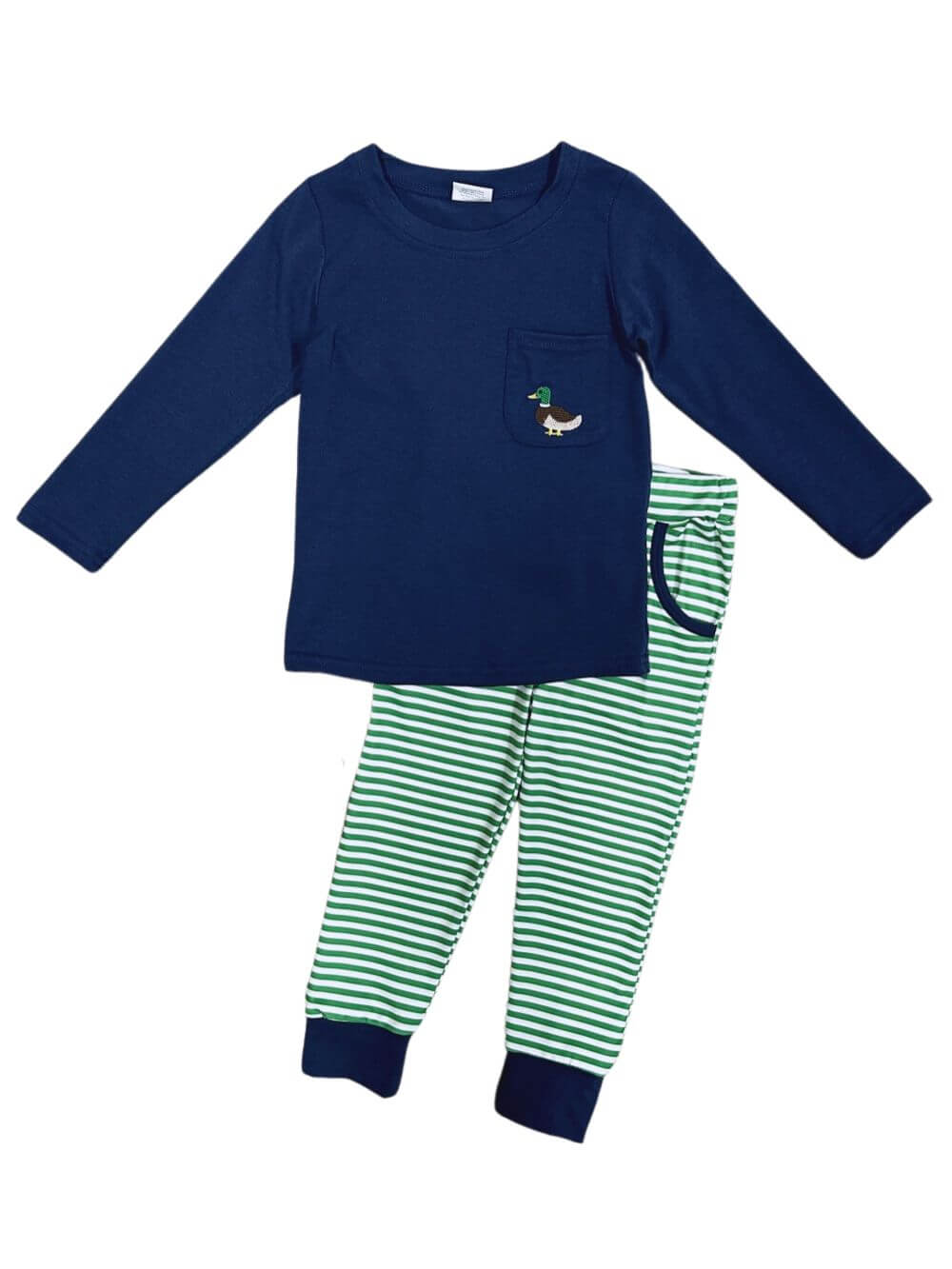 Duck Days Boys Navy & Green Long Sleeve Outfit - Sydney So Sweet