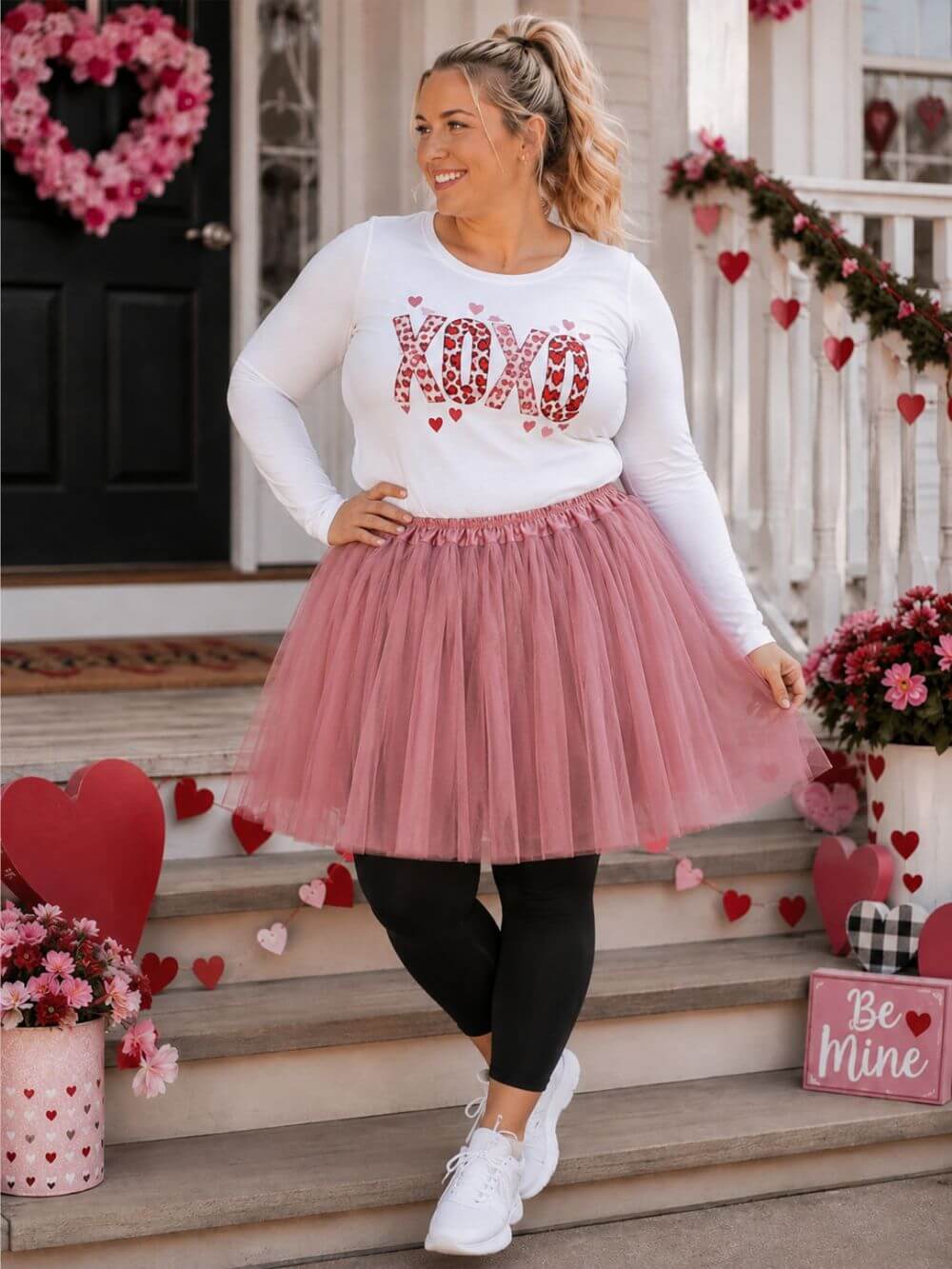 Dusty Rose Plus Size Adult Tutu Skirt - Women's Plus Size 3- Layer Basic Ballet Costume Dance Tutus