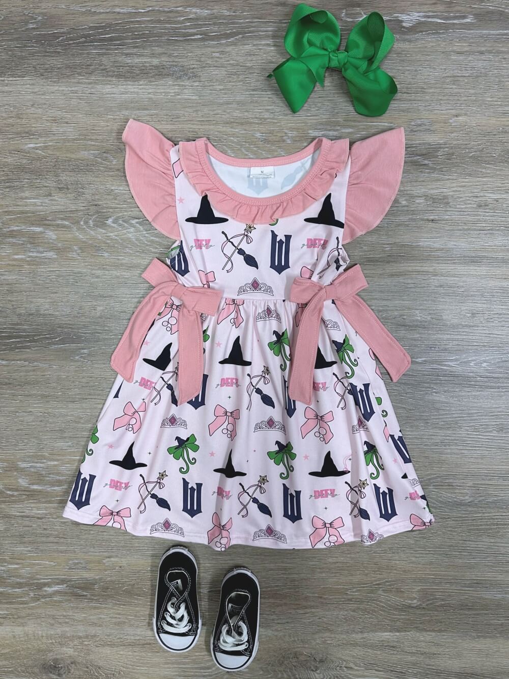 Enchanted Witches Girls Pink Twirl Dress - Sydney So Sweet