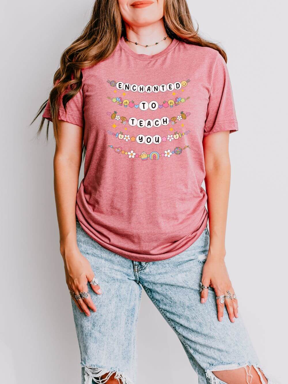 Enchanted to Teach You Tee Bella + Canvas Teacher Shirt T-Shirt for Back to School - Sydney So Sweet