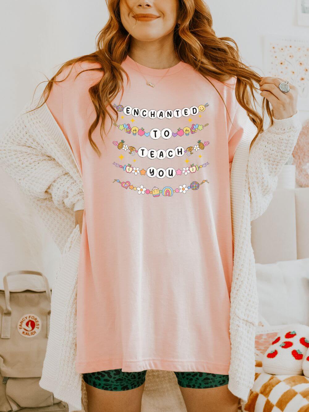 Enchanted to Teach You Tee Bella + Canvas Teacher Shirt T-Shirt for Back to School - Sydney So Sweet