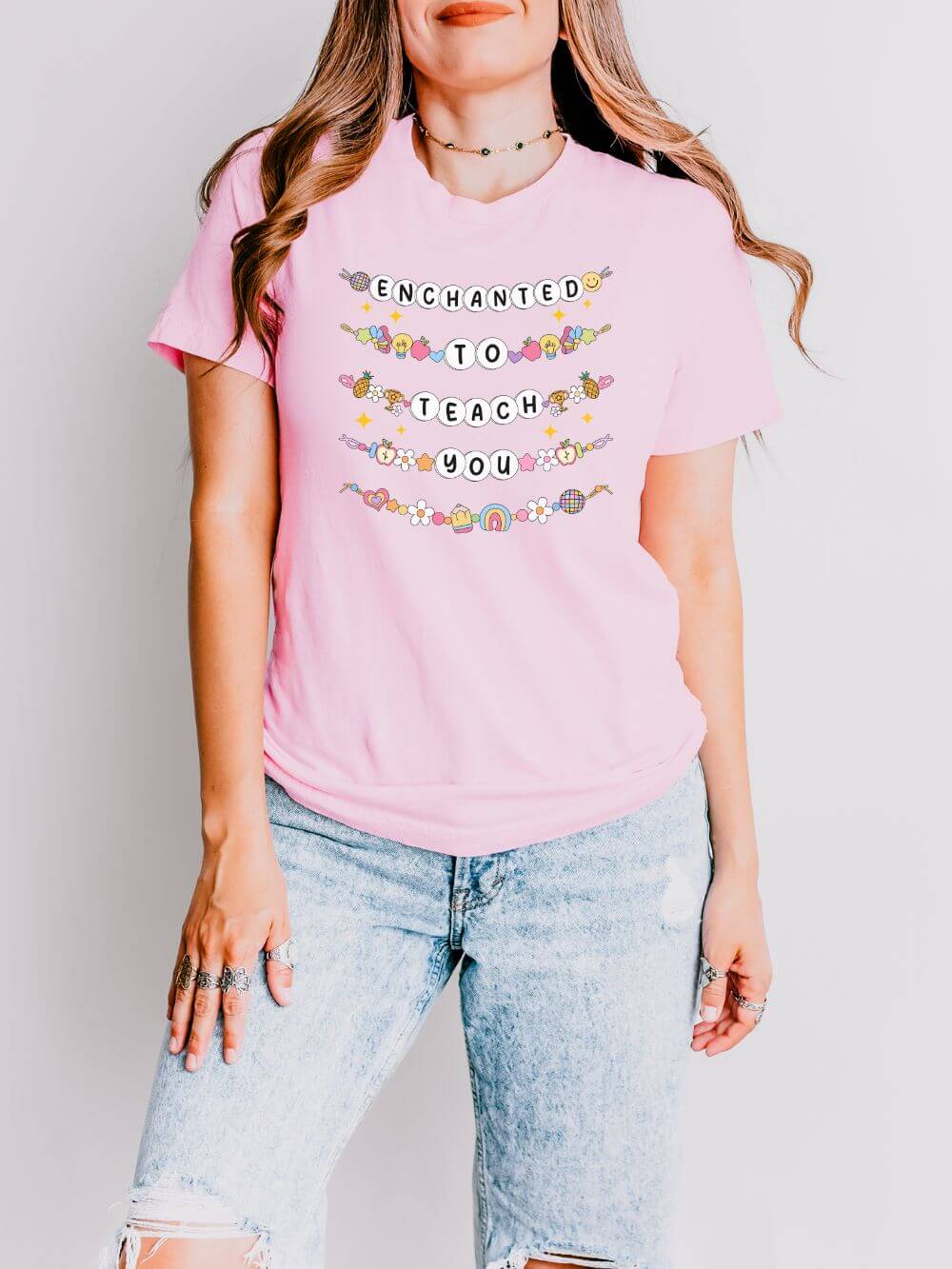 Enchanted to Teach You Tee Bella + Canvas Teacher Shirt T-Shirt for Back to School - Sydney So Sweet