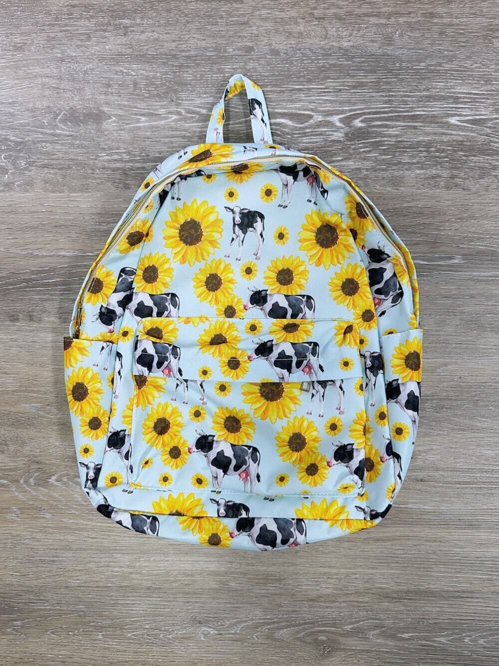 Farm Fresh Sunflowers &amp; Cows Kids&#39; School Backpack - Sydney So Sweet