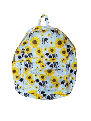 Farm Fresh Sunflowers & Cows Kids' School Backpack - Sydney So Sweet