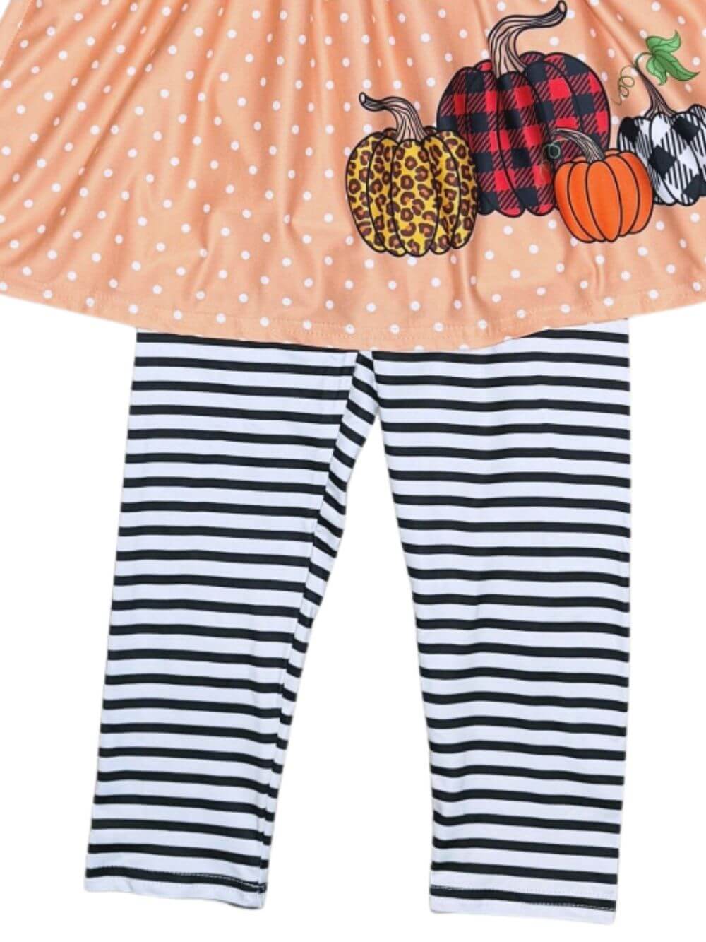 Farmhouse Pumpkin Patch Girls Leggings Outfit