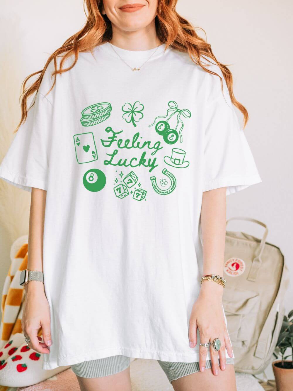 Feeling Lucky Good Luck Charms Graphic T-Shirt Unisex Short Sleeve Tee