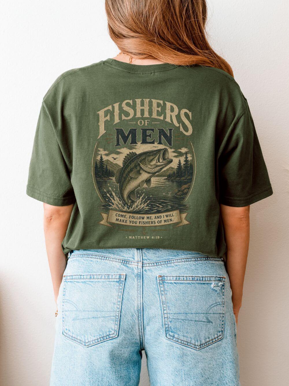 I Will Make You Fishers of Men T-Shirt Christian Men's Outdoor Tee