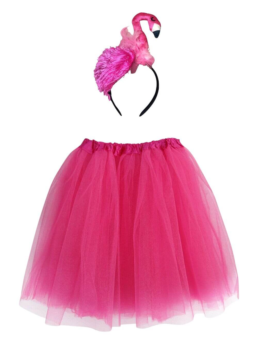Girls Flamingo Costume Pink - Complete Kids Costume Set with Tutu and Headband