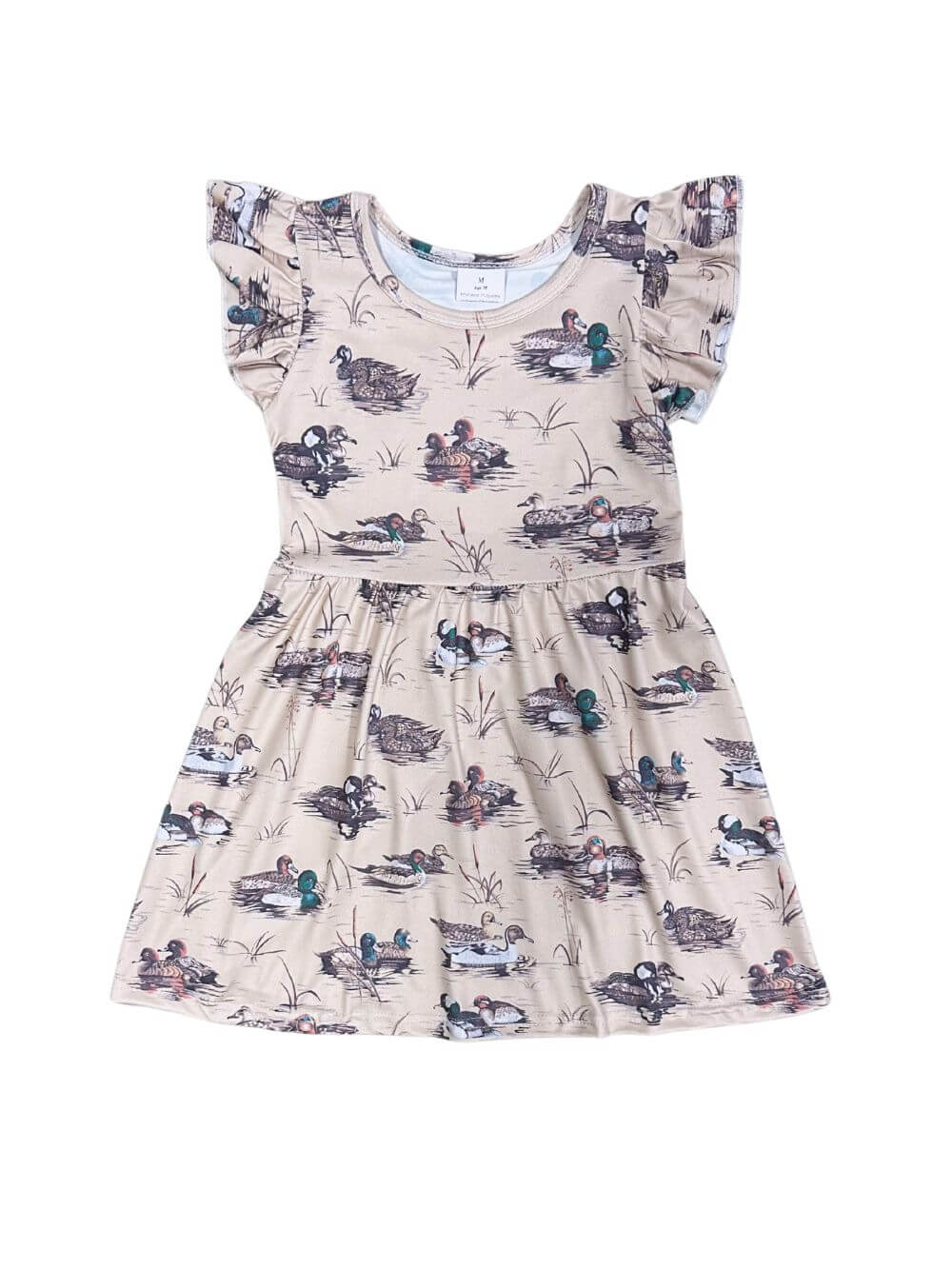 Flutter Short Sleeve Mallard Duck Girls Dress - Sydney So Sweet