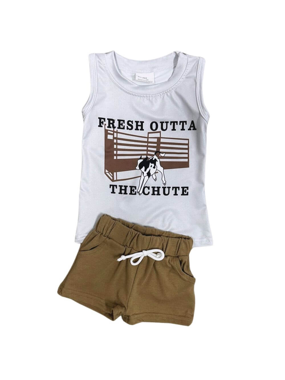 Fresh Outta the Chute Boys Baby Cow Shorts Outfit - Sydney So Sweet