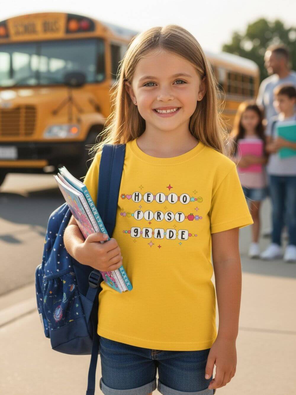 Friendship Bracelets Hello First Grade Kids Tee Cute 1st Grade Back to School T-Shirt
