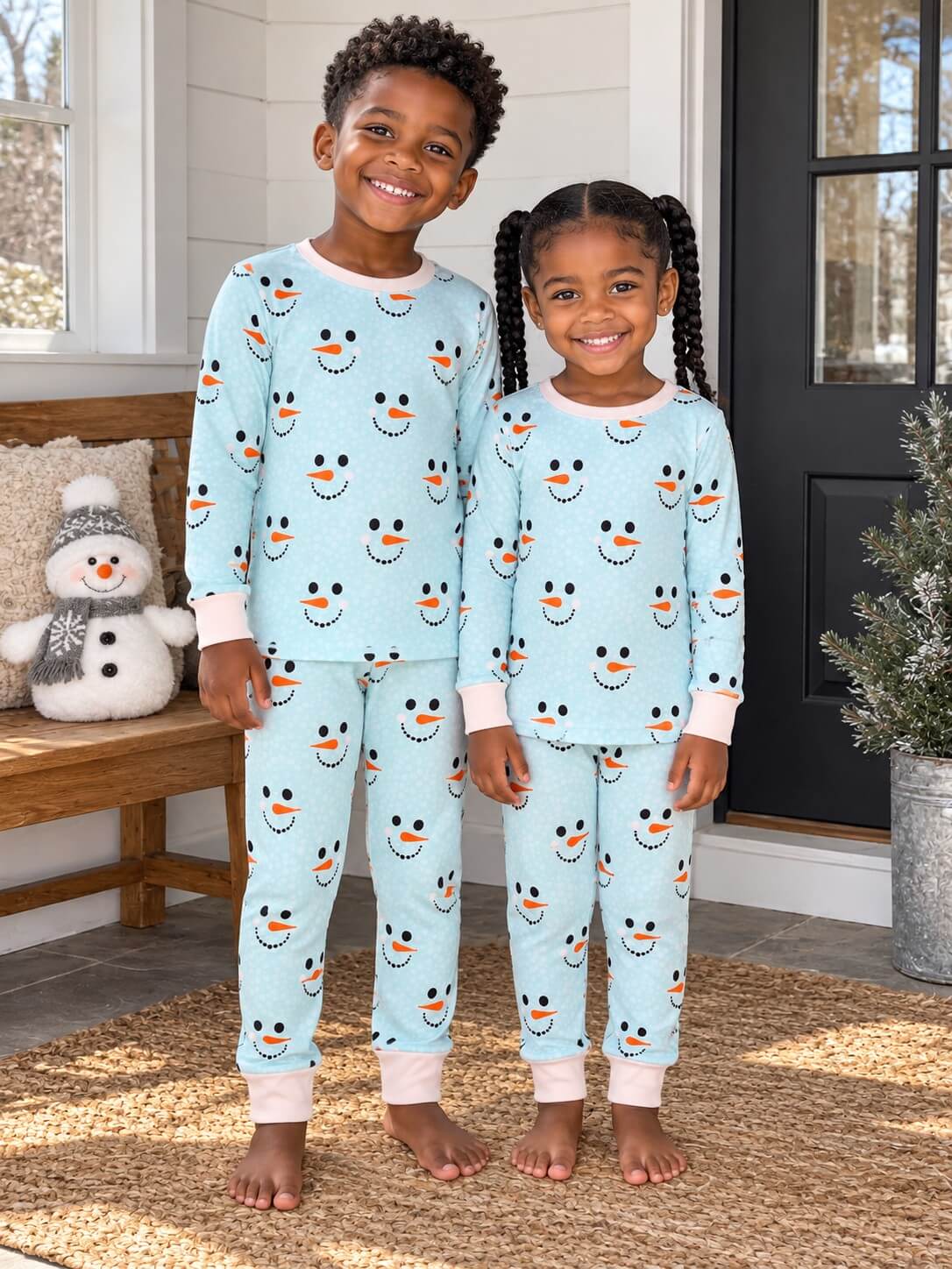 Frosty Snowman Smiles Kids Christmas Lounge Set