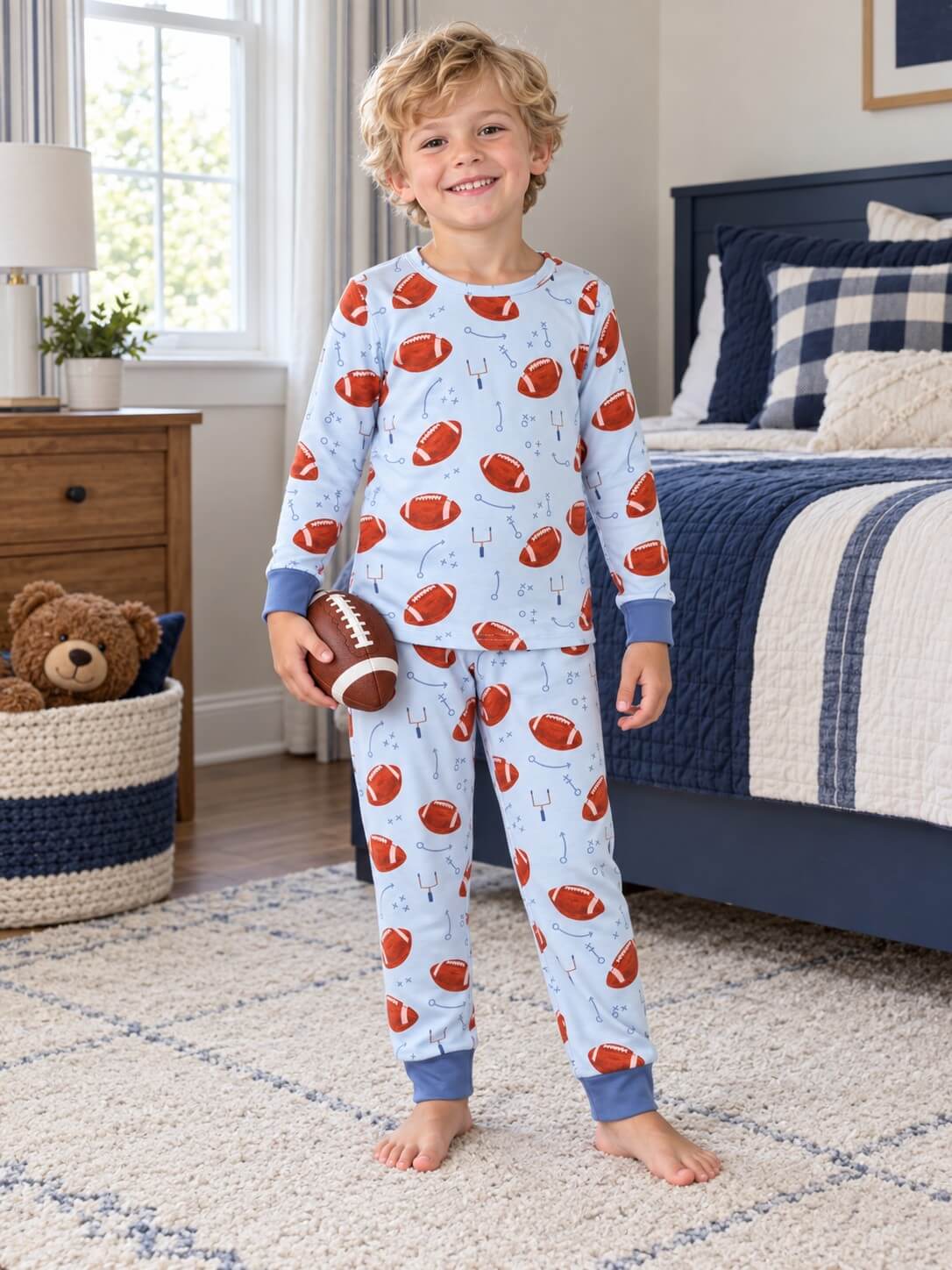 Game Day Football Boys Blue Lounge Set