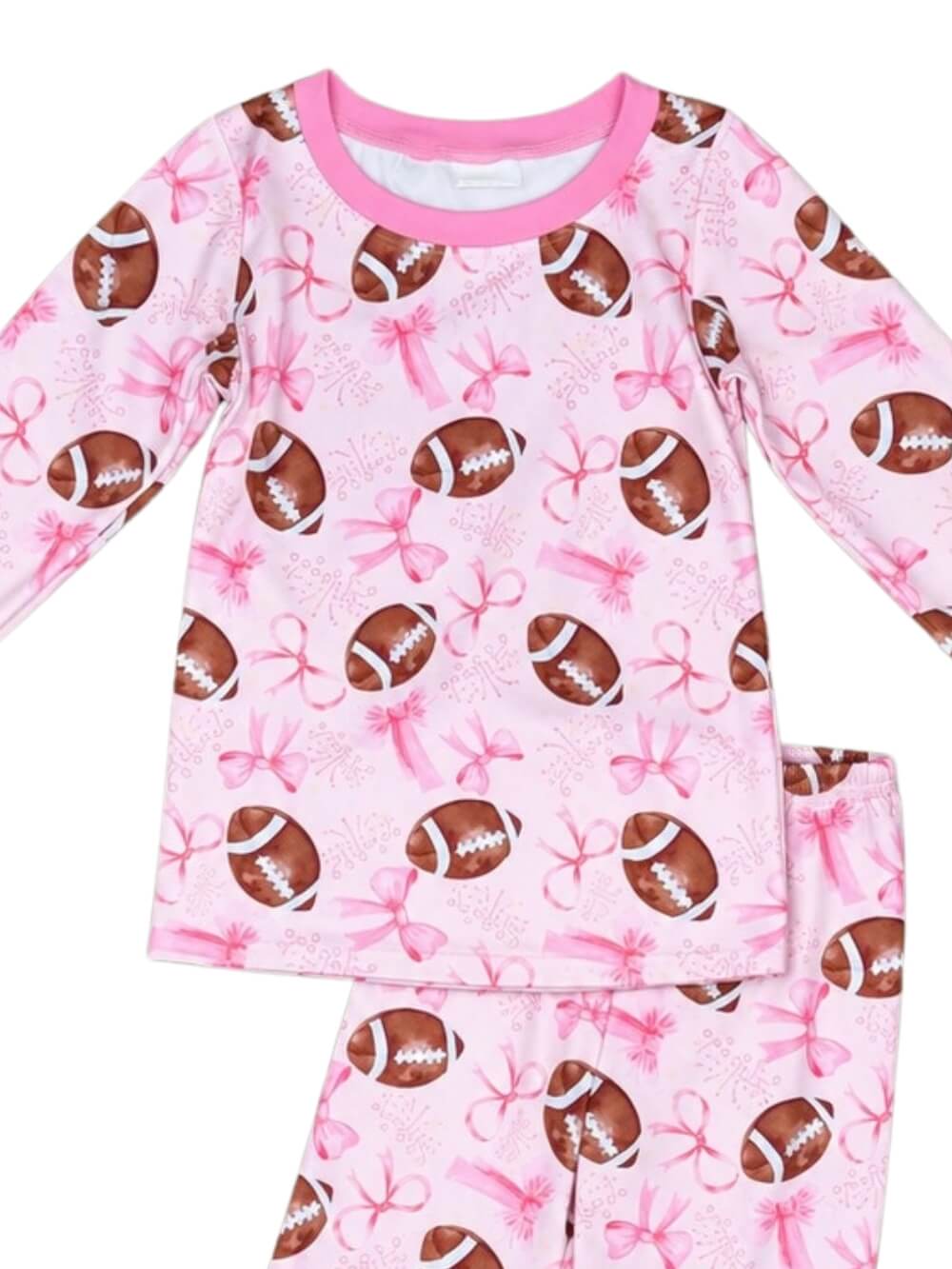 Game Day Football Girls Pink Lounge Set
