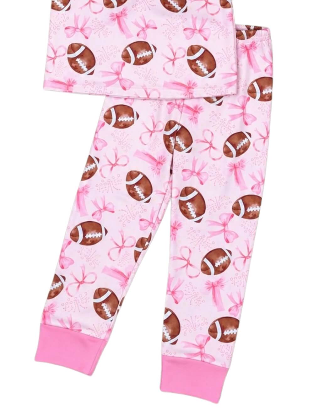 Game Day Football Girls Pink Lounge Set