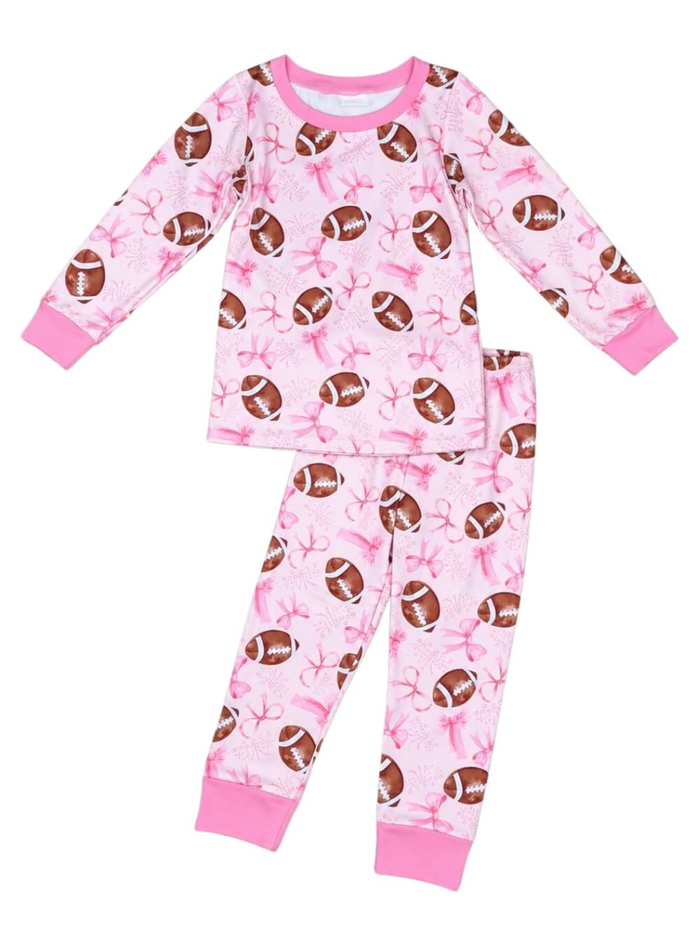 Game Day Football Girls Pink Lounge Set