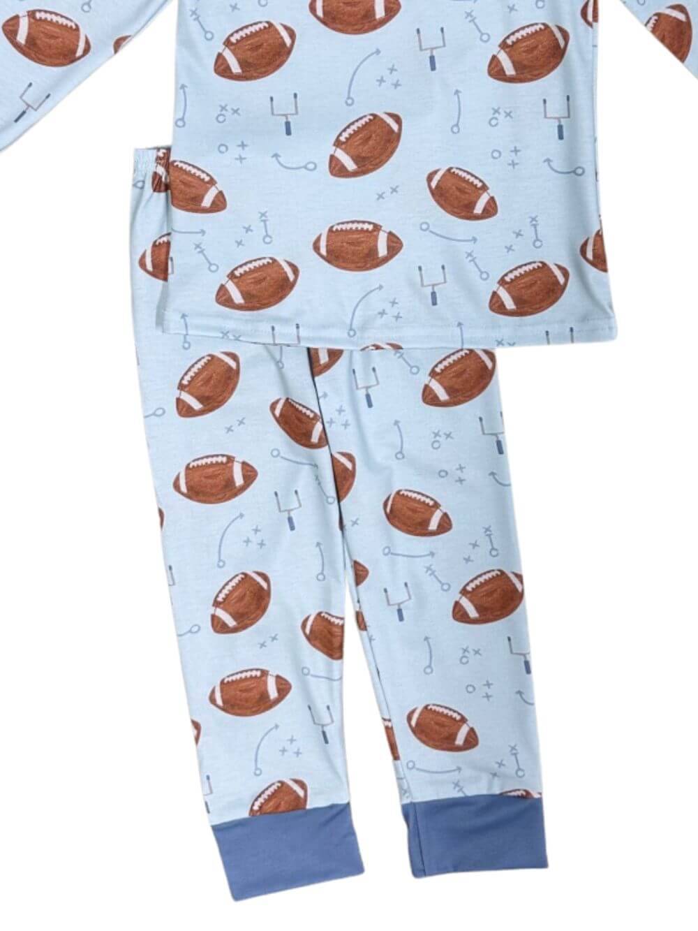 Game Day Football Light Blue Boys Lounge Set - Sydney So Sweet
