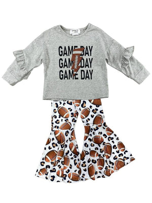 Game Day Girls Football Bell Bottom Outfit - Sydney So Sweet