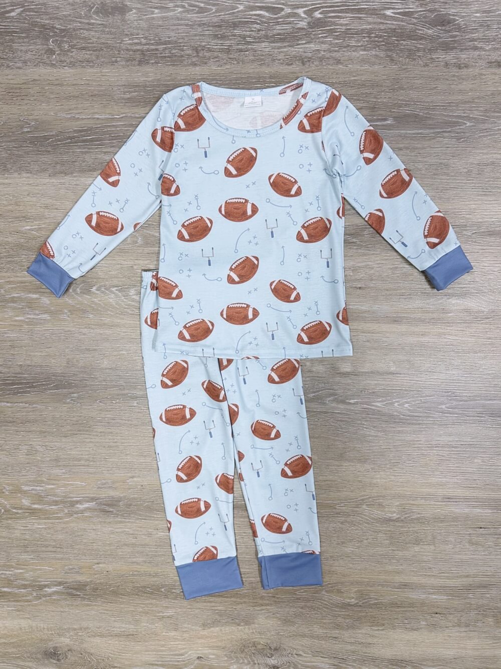 Game Day Football Light Blue Boys Lounge Set - Sydney So Sweet